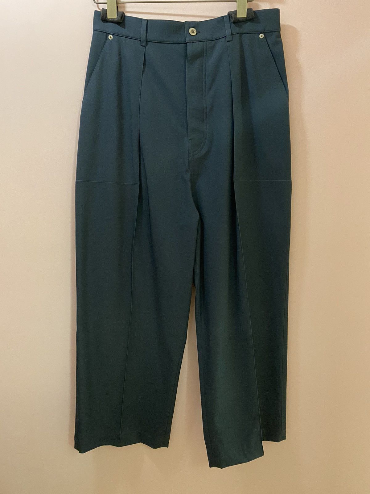 Loewe Loewe slate blue wide leg pants 48 Size US 33 - 3 Thumbnail