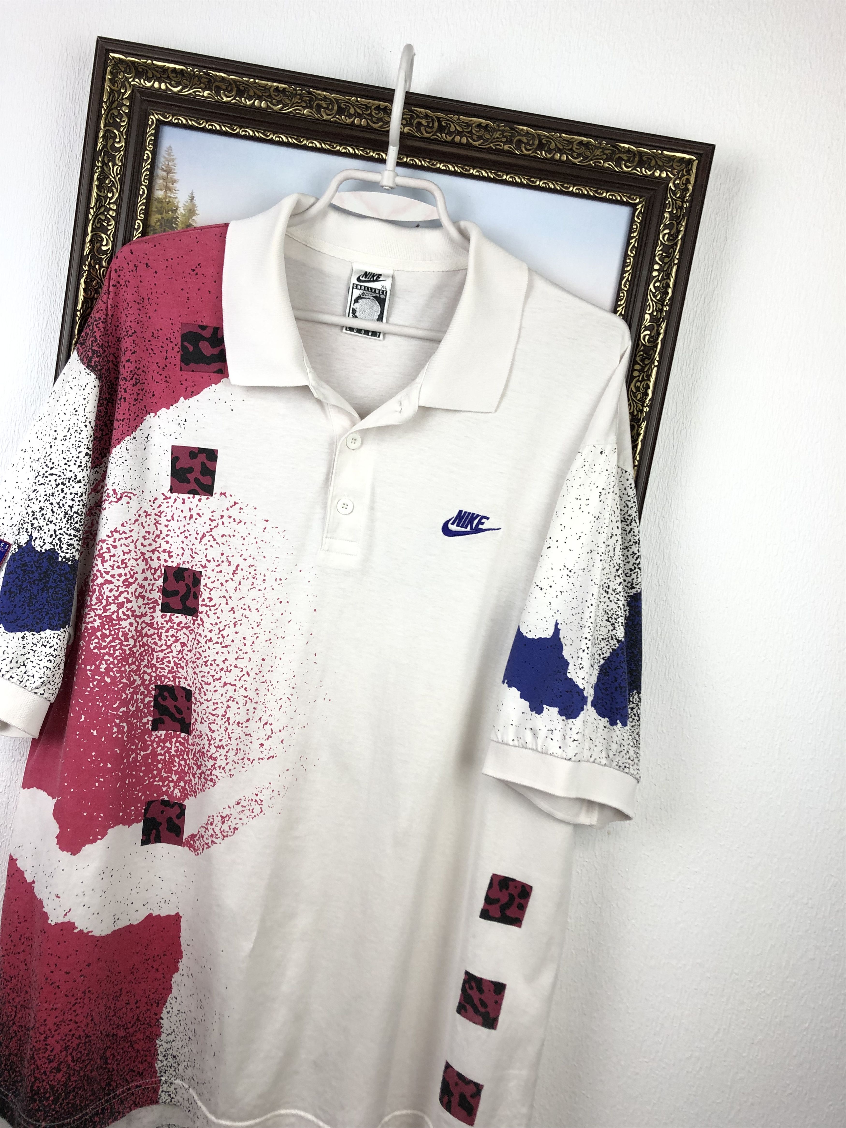 Nike Vintage Tee Nike Challenge Court Shirt Andre Agassi Jersey Size US XL / EU 56 / 4 - 4 Thumbnail