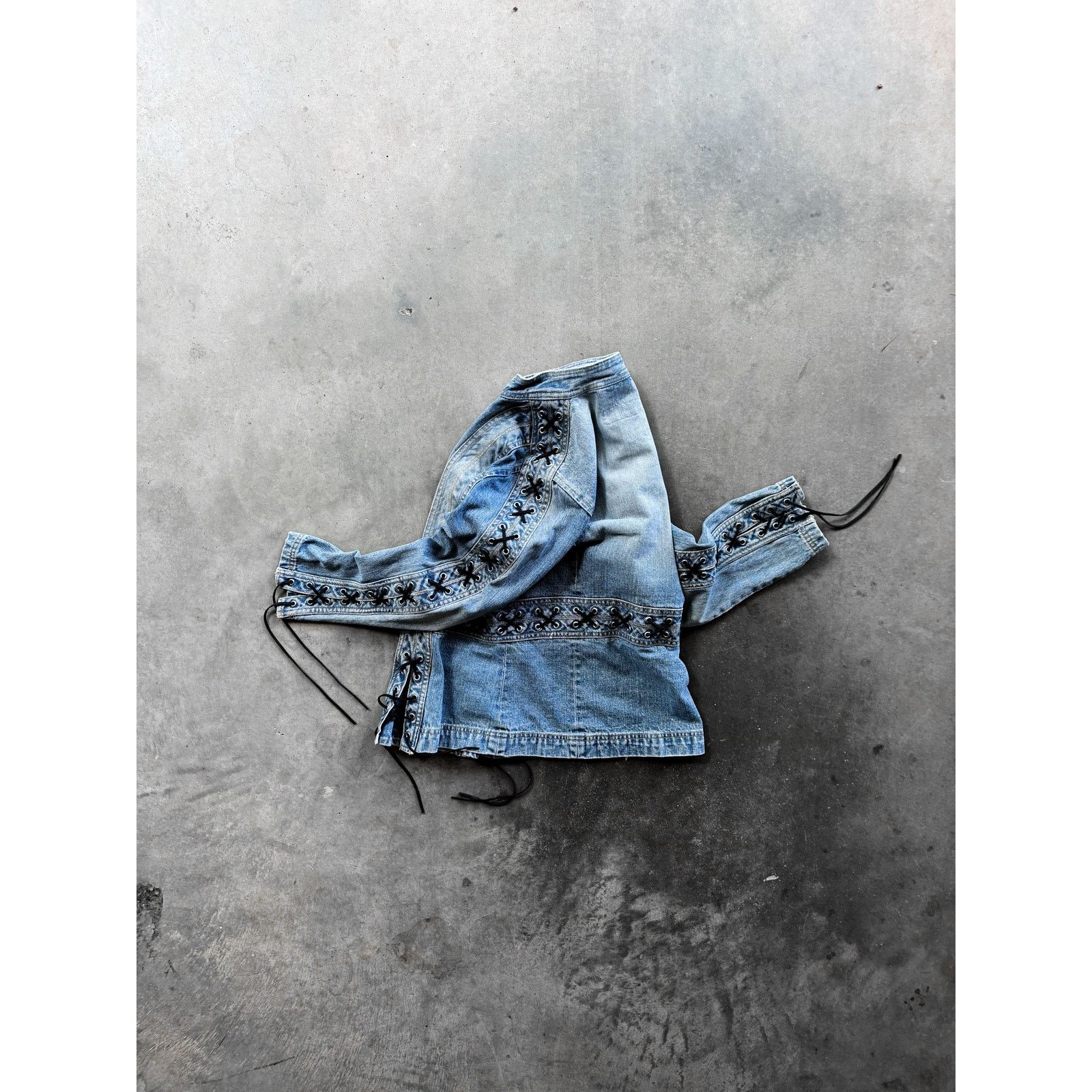 & Other Stories 2000s Lace Denim Jacket Size L Size L / US 10 / IT 46 - 3 Thumbnail