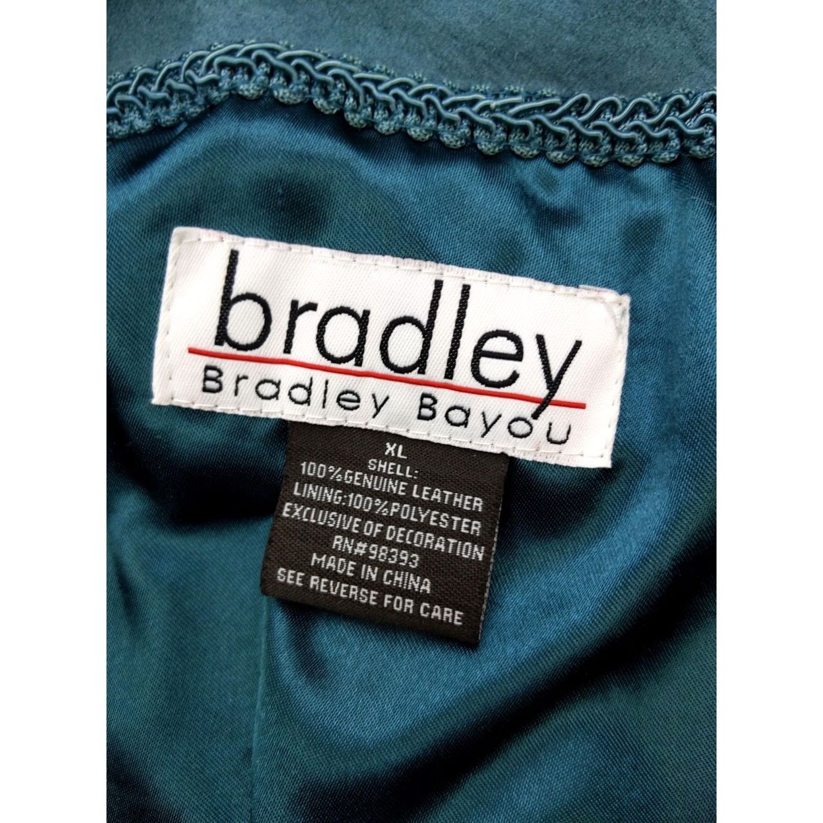 Vintage Bradley Bayou Jacket Womens XL Blue Suede Studded Western Open Front Lined Size XL / US 12-14 / IT 48-50 - 6 Thumbnail