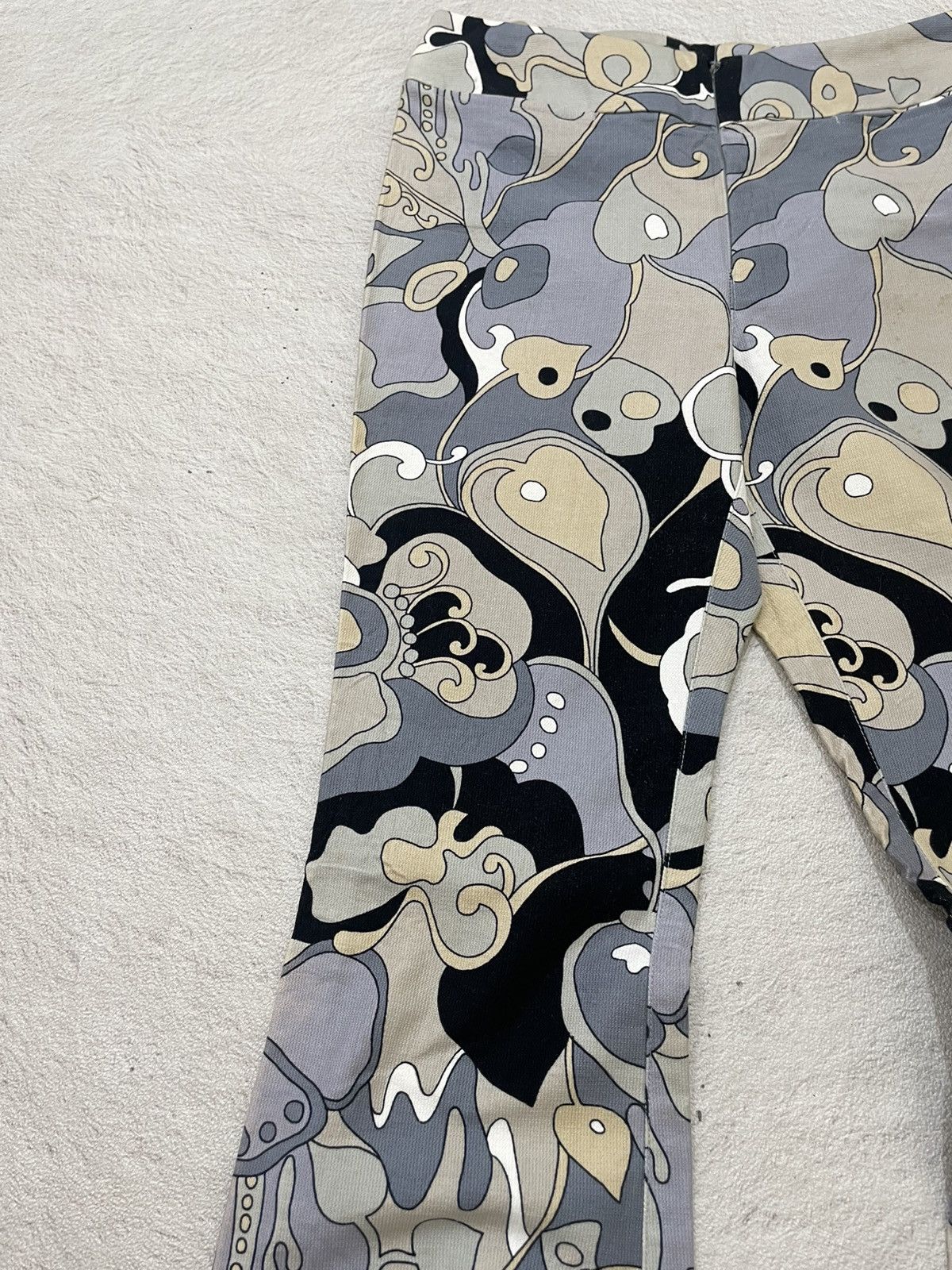 Katharine Hamnett London Katharine Hamnet archive Abstract Pattern Flare Pants Y2K Size 26" / US 2 / IT 38 - 4 Thumbnail