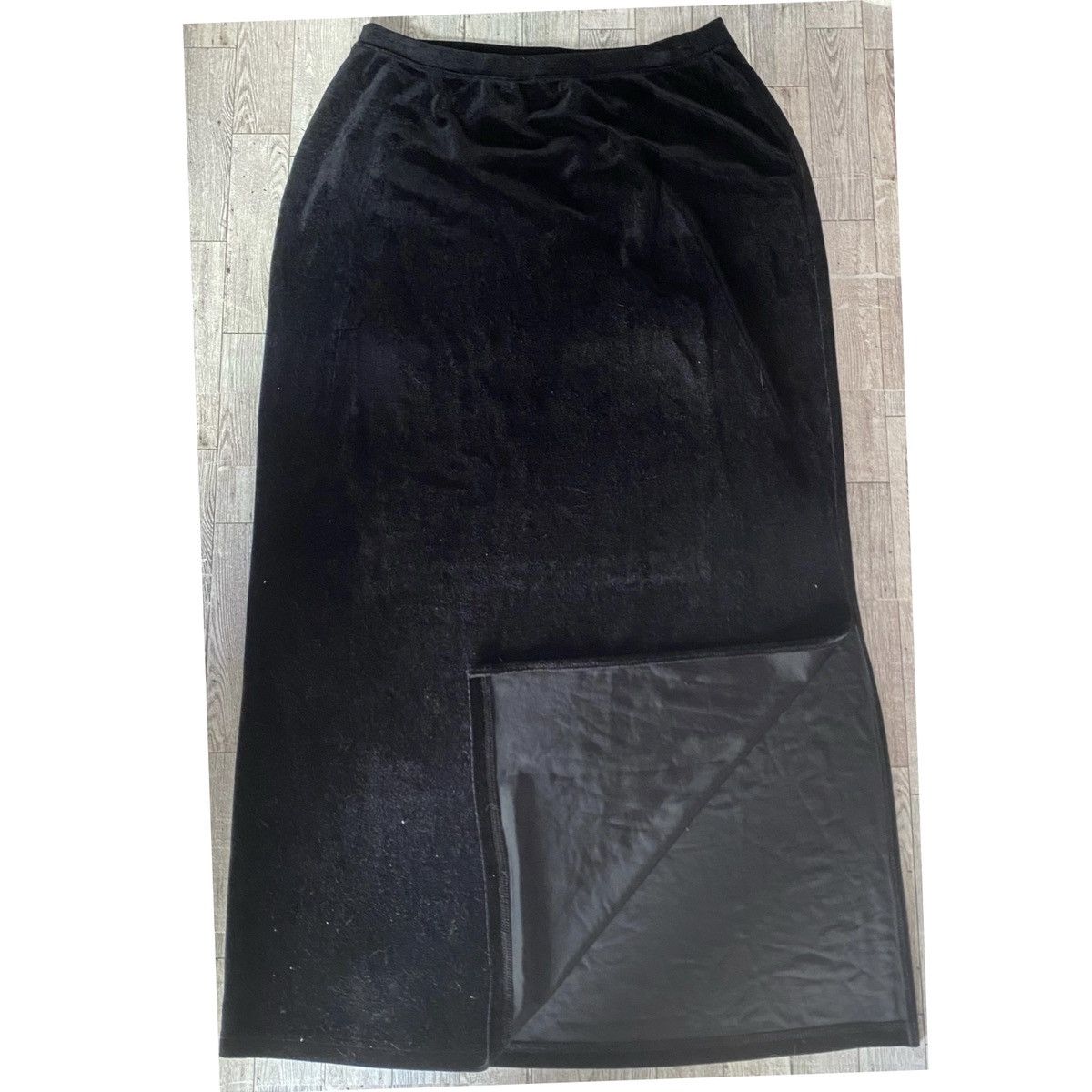 Vintage Islander, Vintage, Basic, Black Velvet, Midi/Maxi Skirt Size 30" / US 8 / IT 44 - 4 Thumbnail