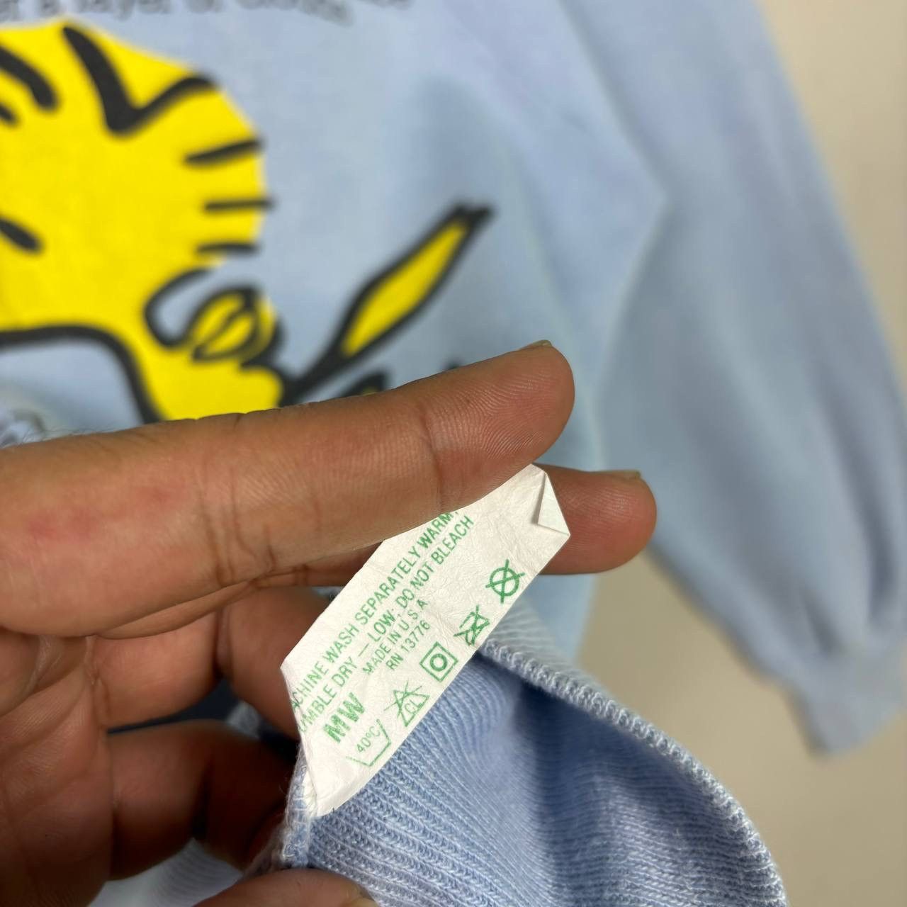 Peanuts Vtg 80s Peanuts Woodstock Sweatshirt L Baby Blue Raglan USA Size US M / EU 48-50 / 2 - 4 Thumbnail