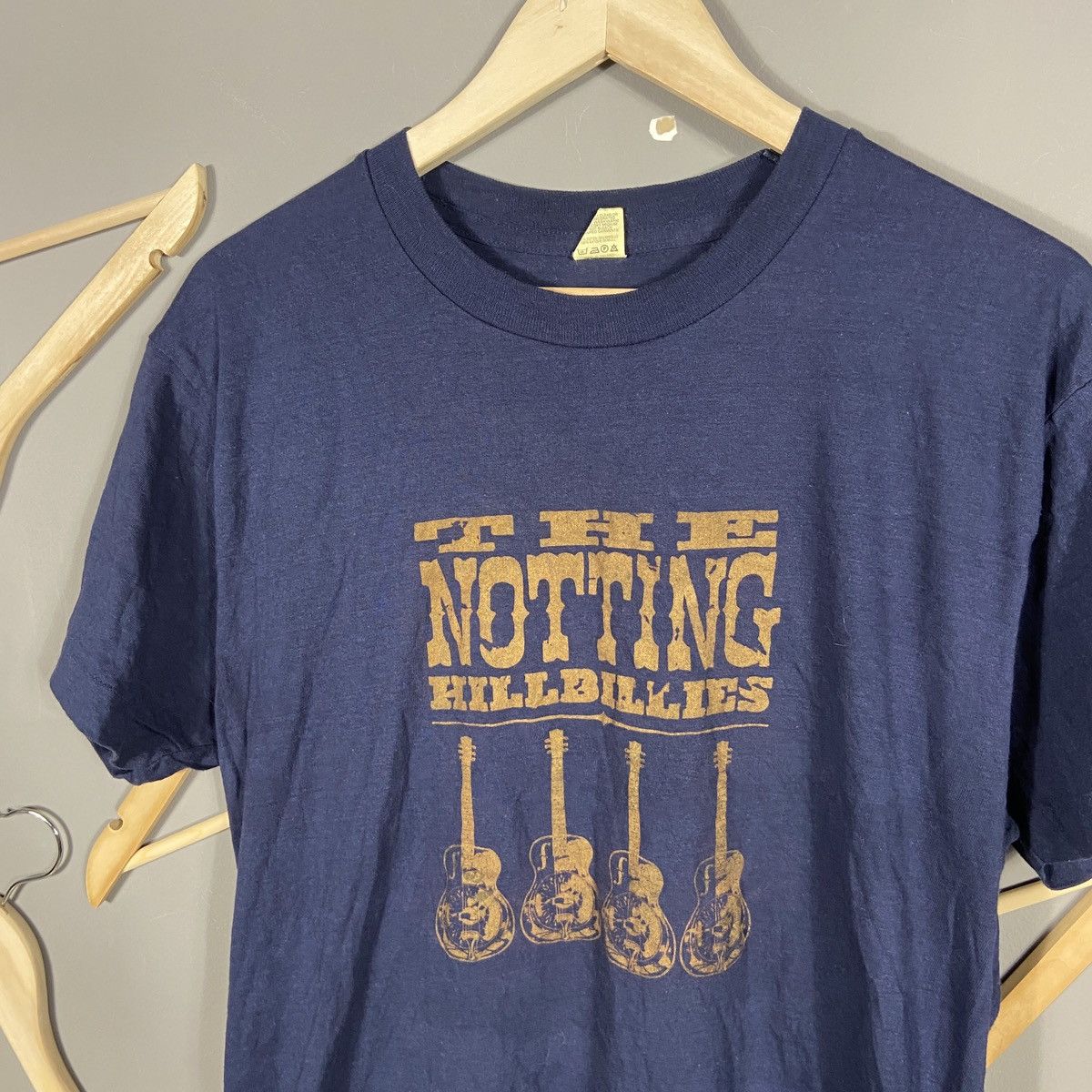 Band Tees × Vintage 1980s The Notting Hillbillies band t-shirt Size US XL / EU 56 / 4 - 4 Thumbnail