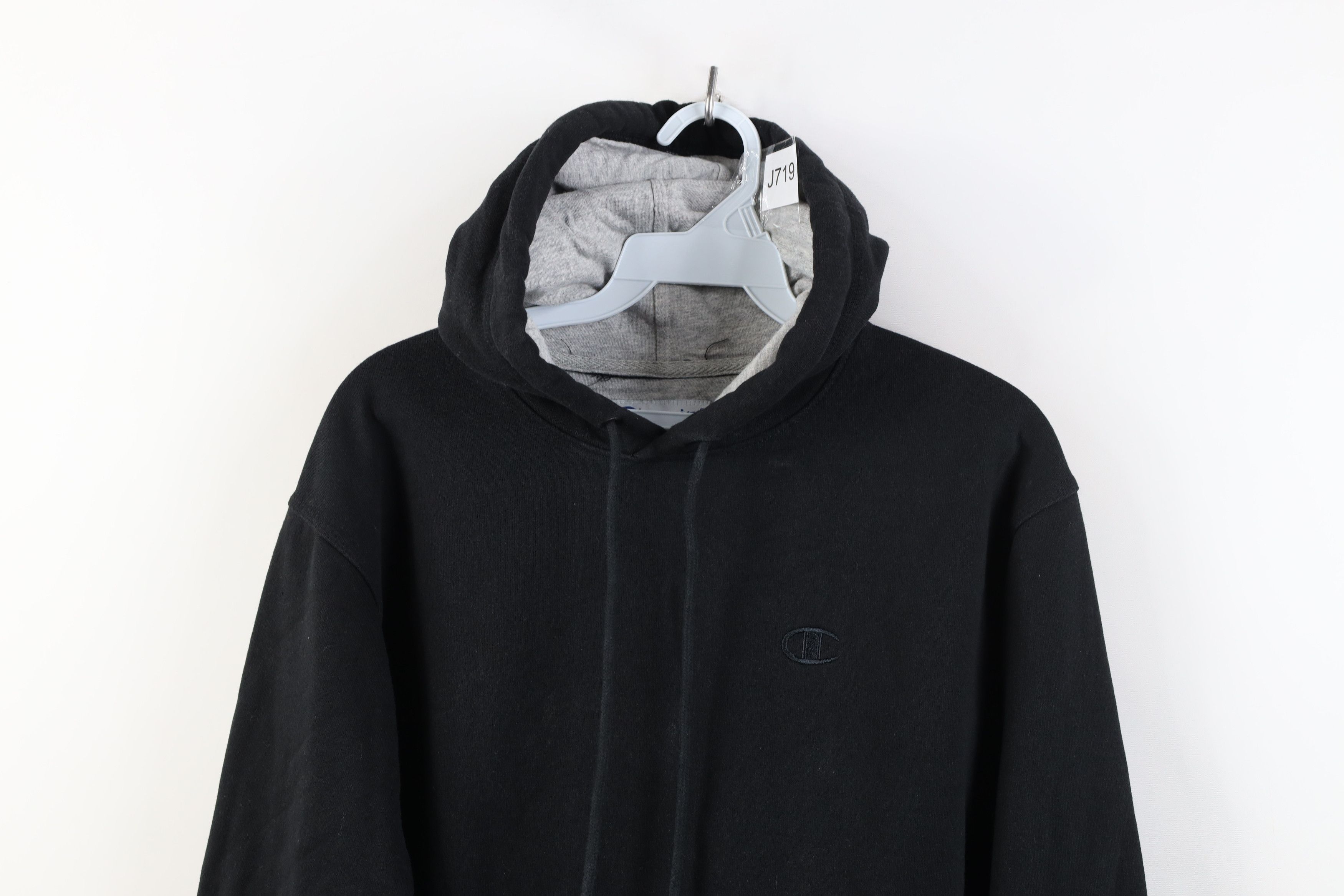 Champion Vintage Y2K Champion Monochrome Hoodie Sweatshirt Black Size US S / EU 44-46 / 1 - 2 Thumbnail
