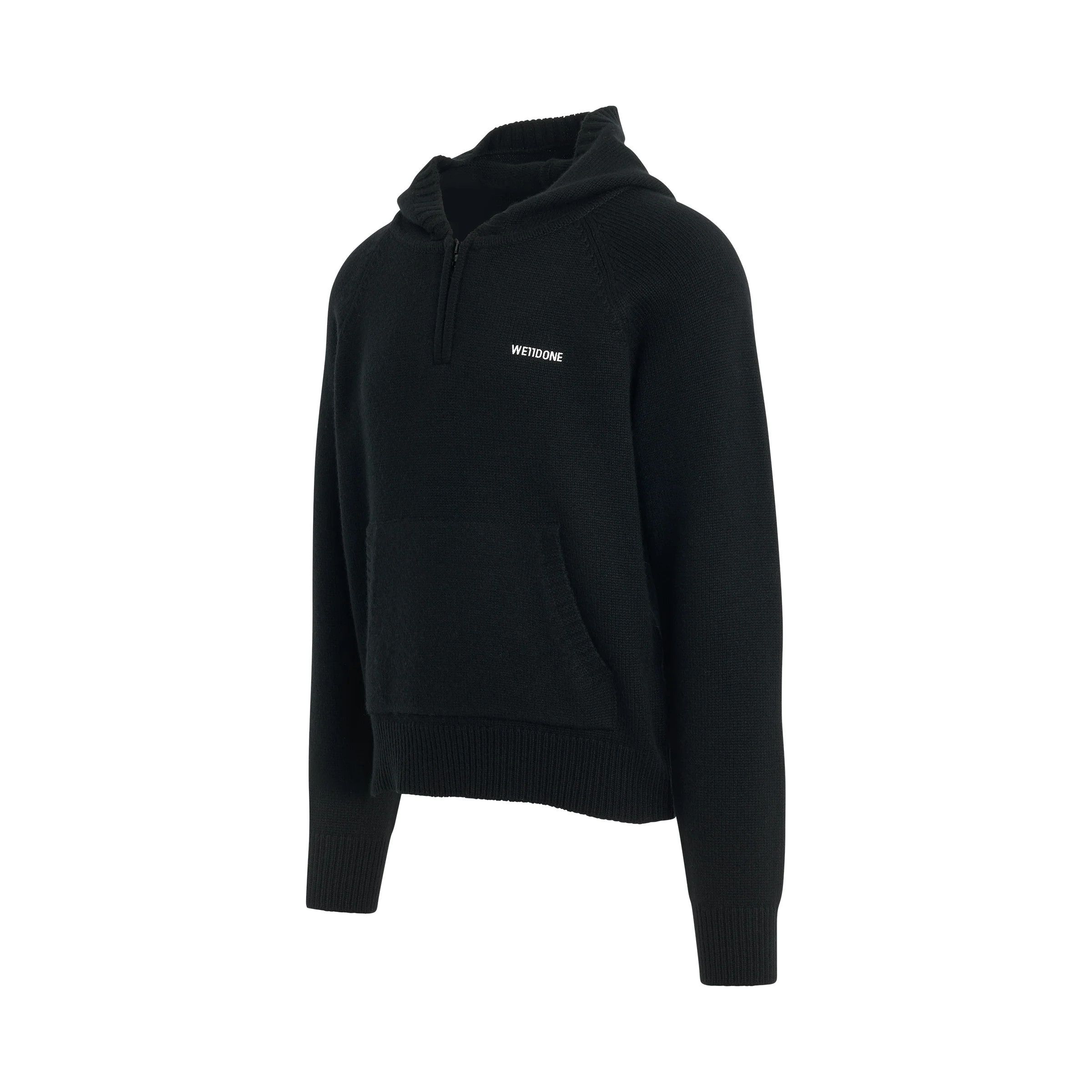 WE11DONE o1mris0824 Knit Hoodie in Black Size US L / EU 52-54 / 3 - 2 Thumbnail