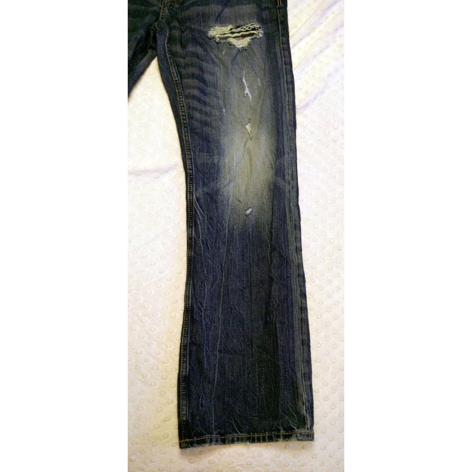 American Eagle Outfitters American Eagle Outfitters Jeans Mens Dark Blue Denim 5-Pocket Button Zip 34x32 Straight Rise Mid Wash Dark Blue Denim Jeans Men Size US 34 / EU 50 - 2 Thumbnail