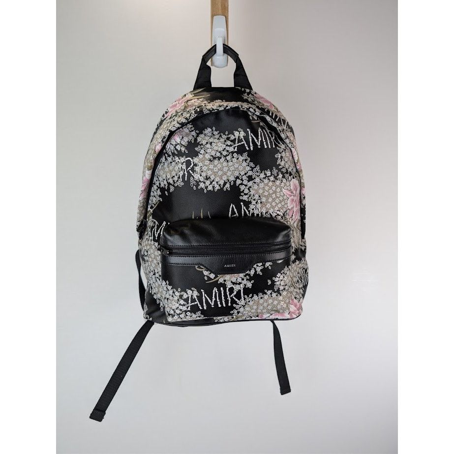 Amiri o1rshd1 Size: OS / Hibiscus Jacquard Backpack in Black Size ONE SIZE - 21 Thumbnail