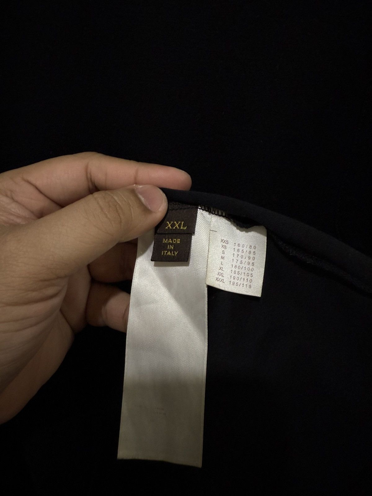 Louis Vuitton Louis Vuitton Black Damier Pocket Tee Size US L / EU 52-54 / 3 - 4 Thumbnail