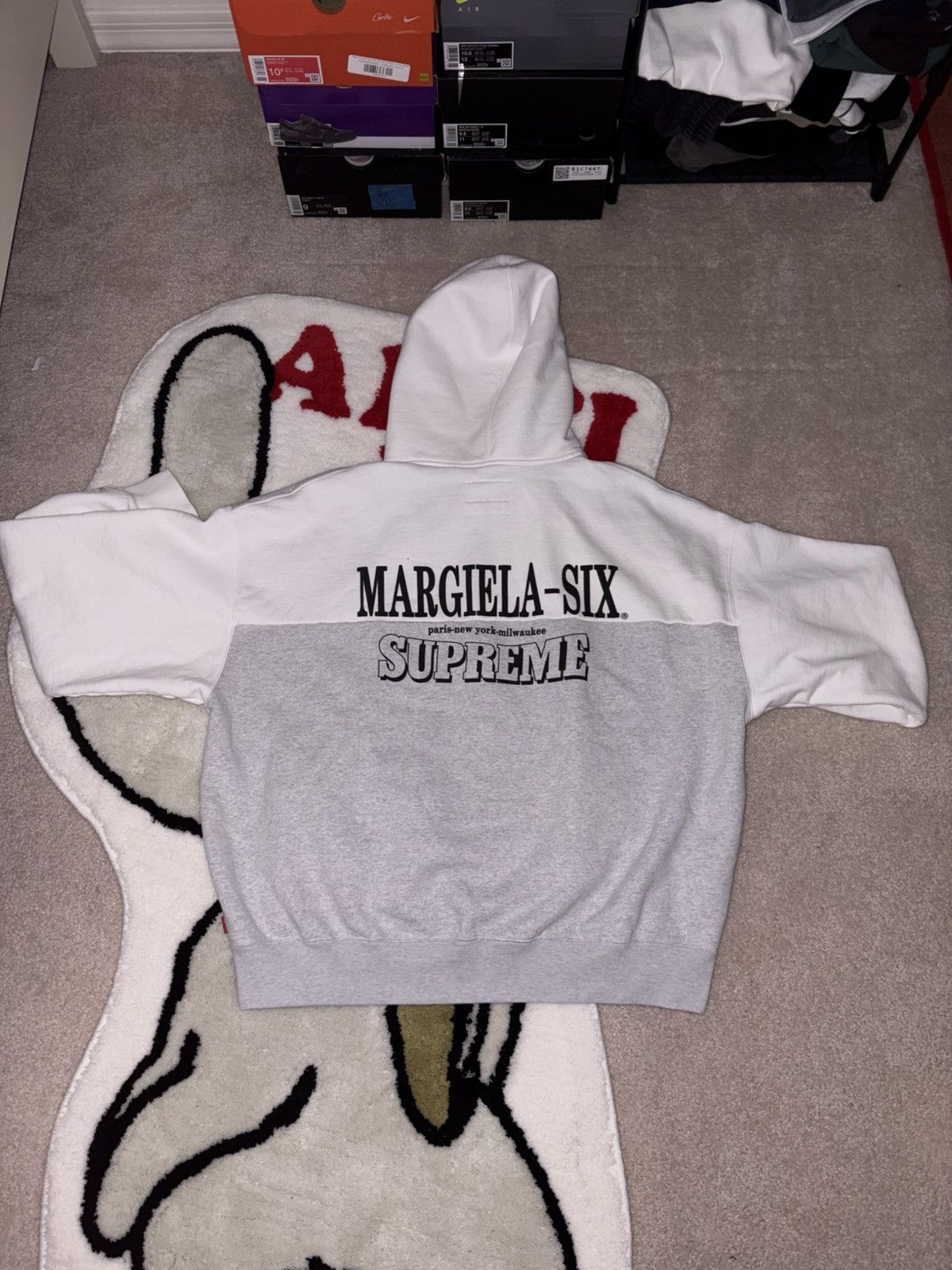Maison Margiela × Supreme Supreme MM6 Eagle Zip Up Hoodie Grey Large DSWT Size US L / EU 52-54 / 3 - 5 Thumbnail