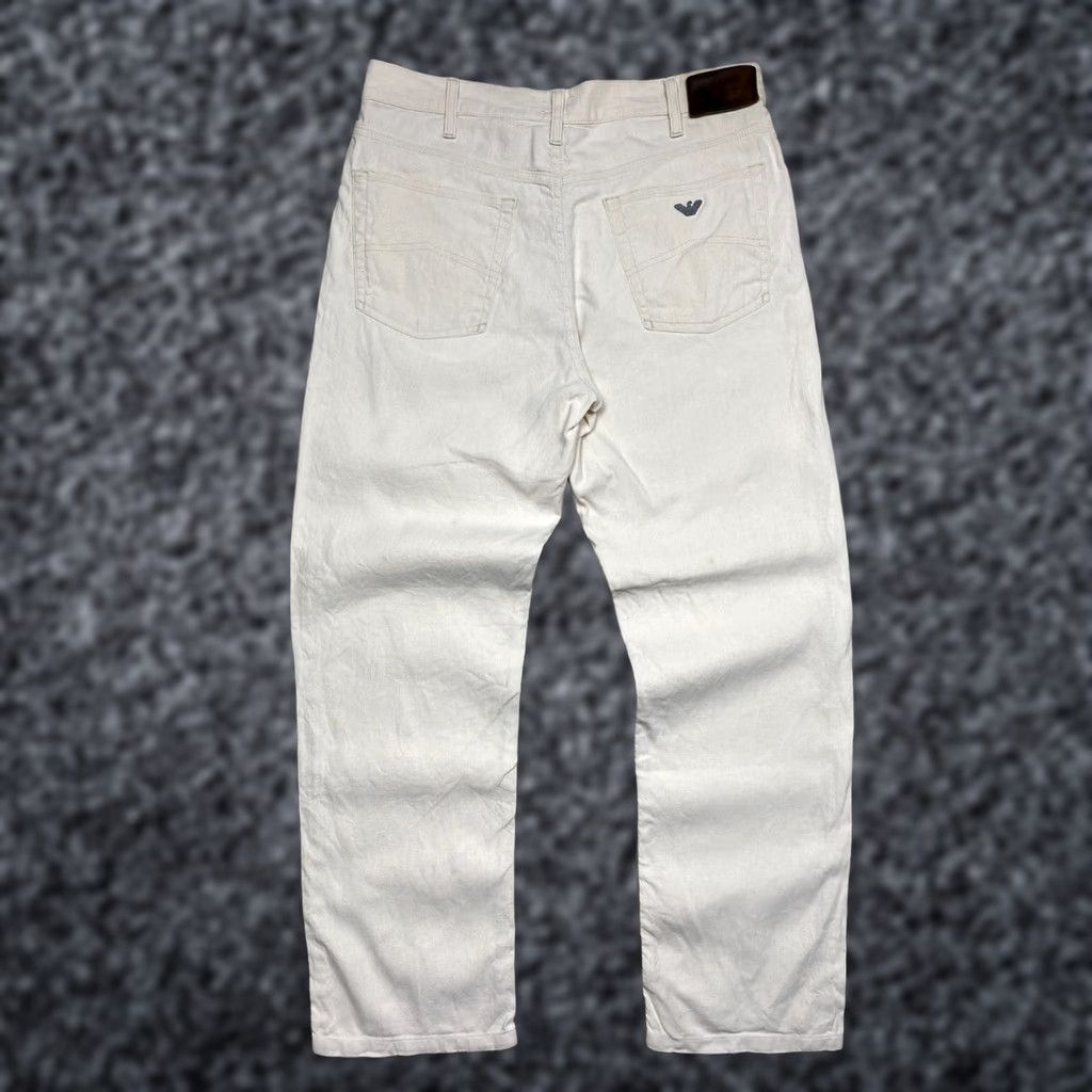 Vintage Armani Jeans Vintage Mens LINEN Jeans Size 36 Beige Regular 36 in 32 in 36 XS? Size US 36 / EU 52 - 1 Thumbnail