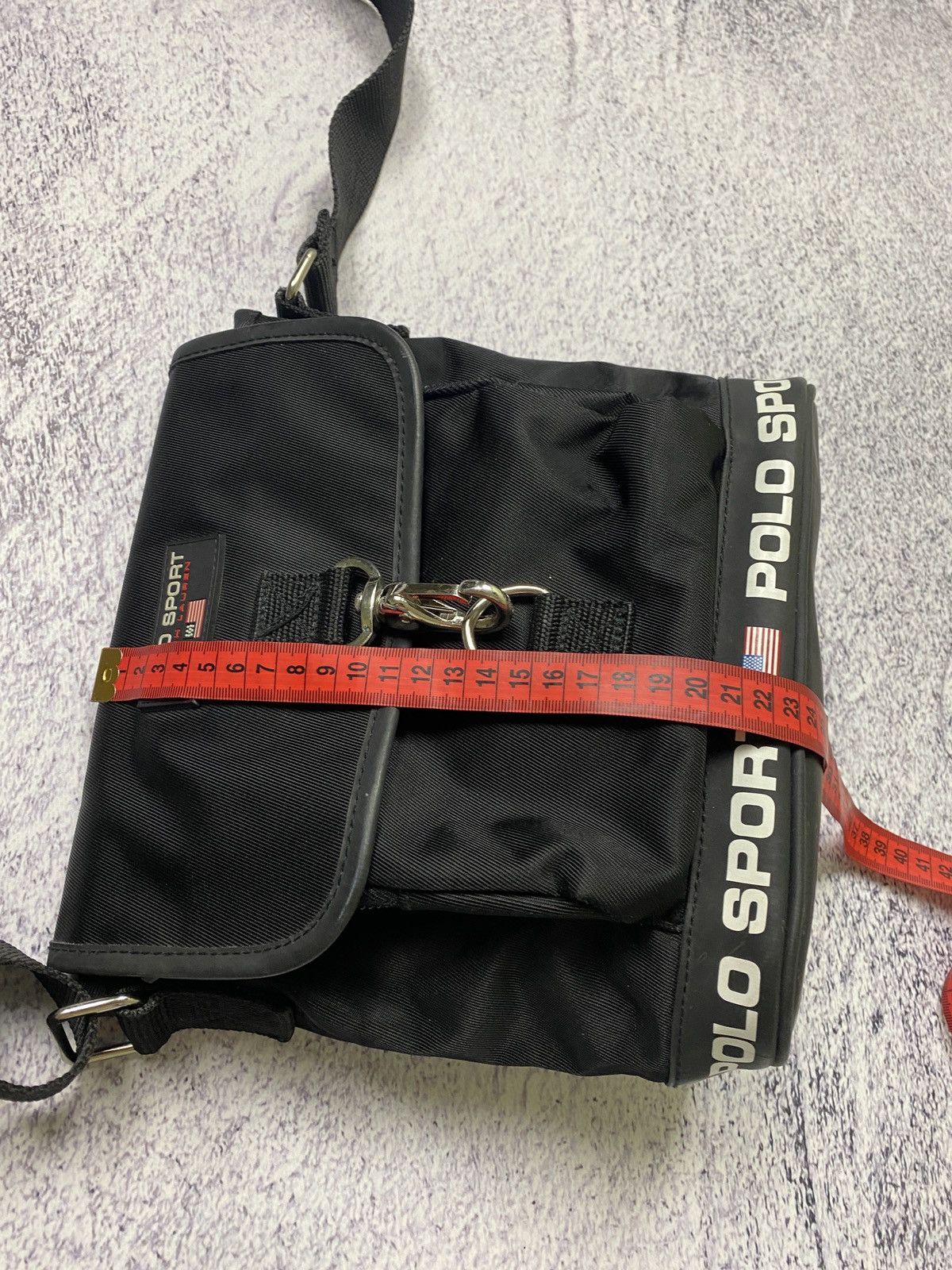 Polo Ralph Lauren × Vintage Vintage Polo Sport Ralph Lauren Shoulder Bag Black Logo 90s Size ONE SIZE - 9 Thumbnail
