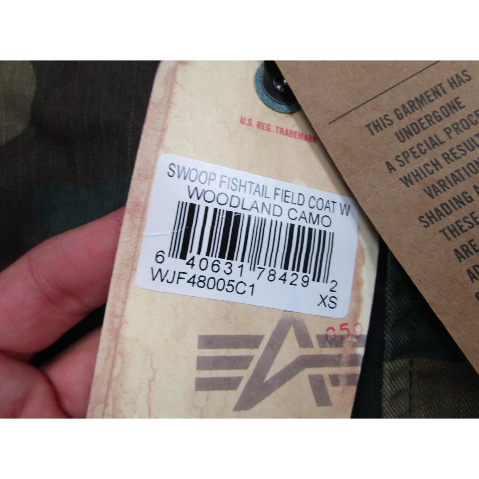 Alpha Industries Alpha Industries Coat Womens XS Woodland Camo Swoop Fishtail Field Hooded Size XS / US 0-2 / IT 36-38 - 4 Thumbnail
