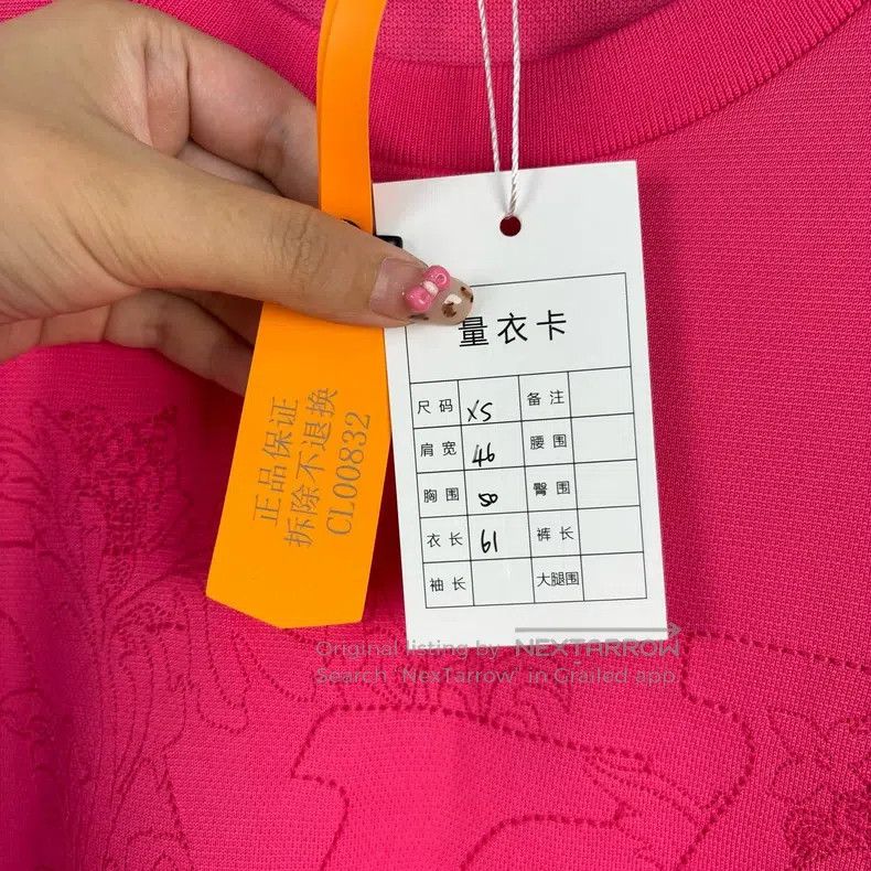 Louis Vuitton Louis Vuitton Pink embroidered logo short sleeve Size US XS / EU 42 / 0 - 5 Thumbnail