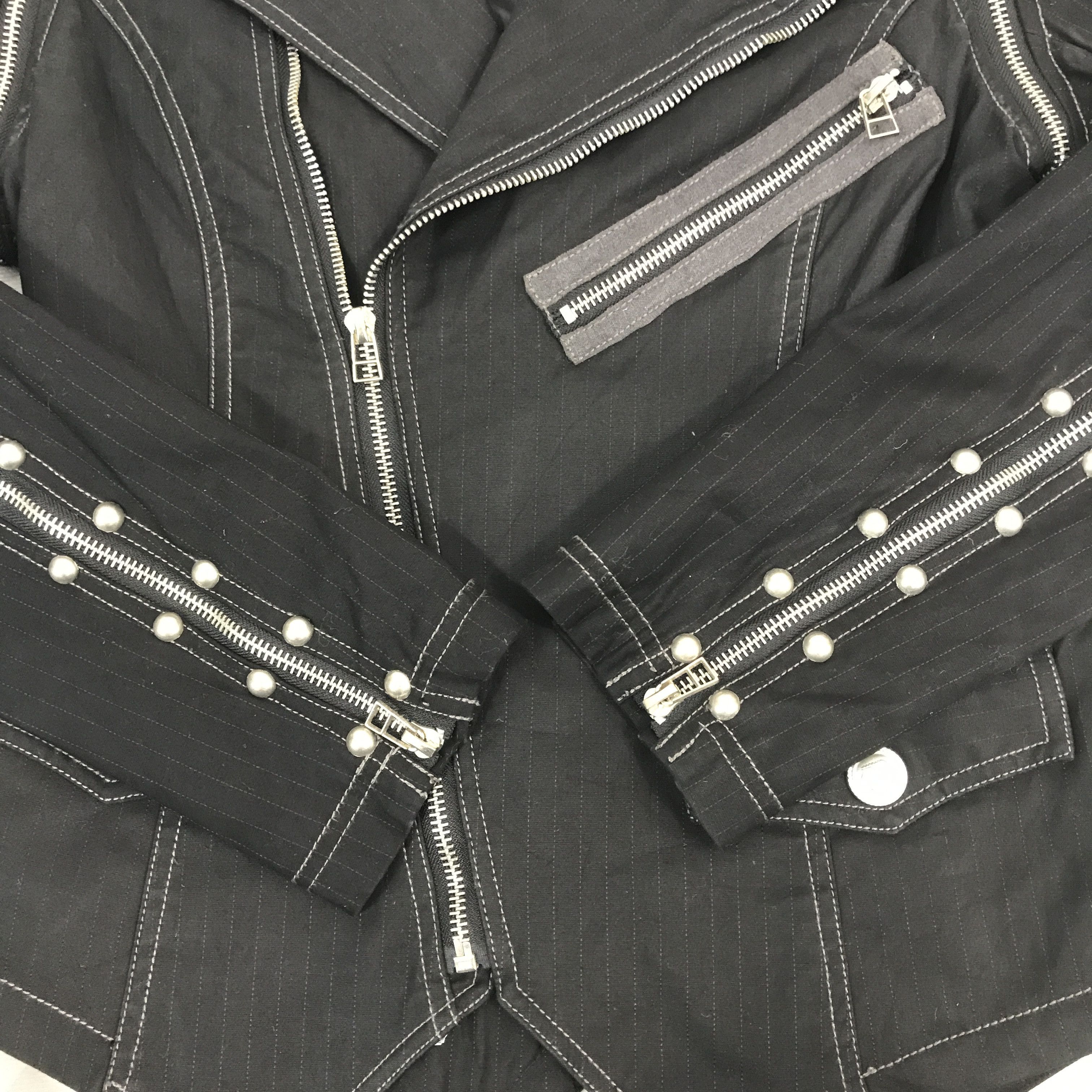 Japanese Brand Vintage Algons Quins Double Collar black punk Japan Jacket Size US S / EU 44-46 / 1 - 7 Thumbnail