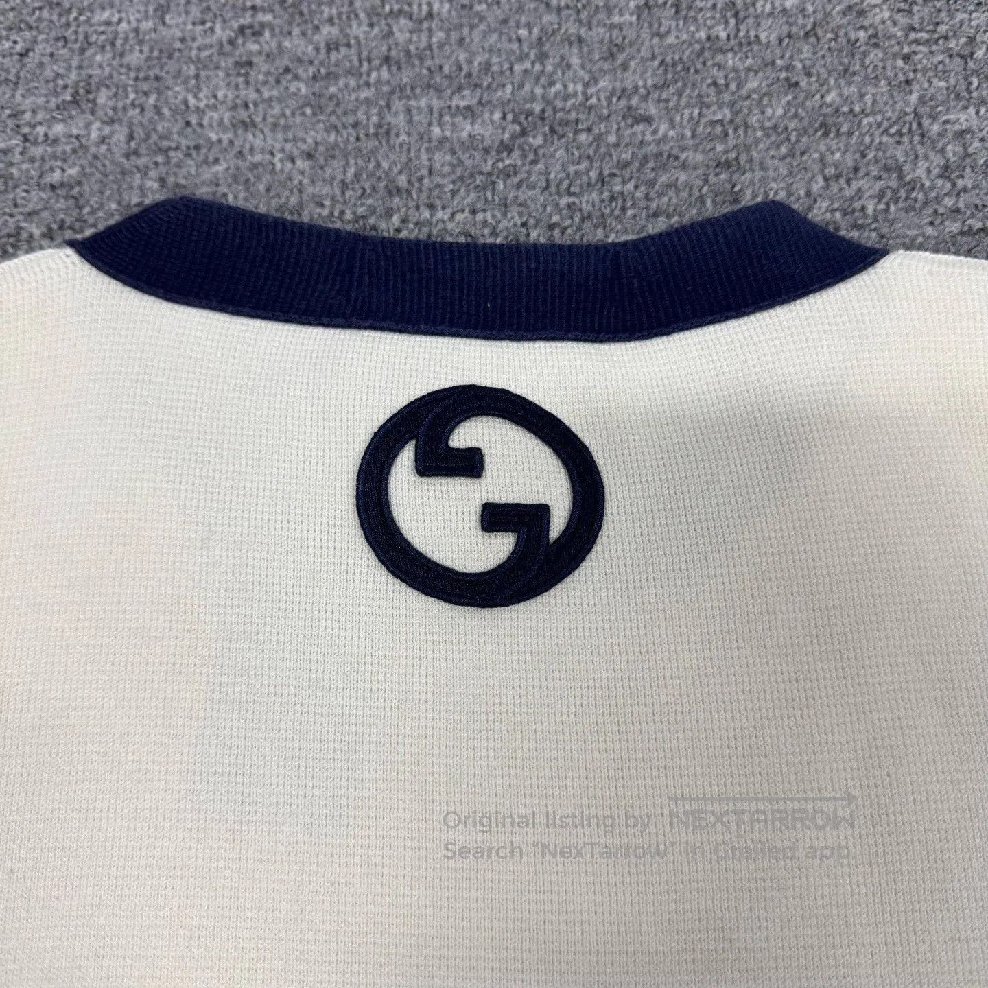 Gucci Gucci Navy Style White Short Sleeve Knit Top XL. Size XL / US 12-14 / IT 48-50 - 5 Thumbnail