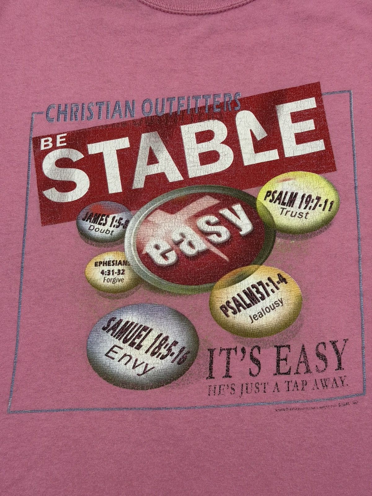 Staple Vtg Jesus Tee Christian Outfitters Be Stable Staples Parody Size US XXL / EU 58 / 5 - 3 Thumbnail