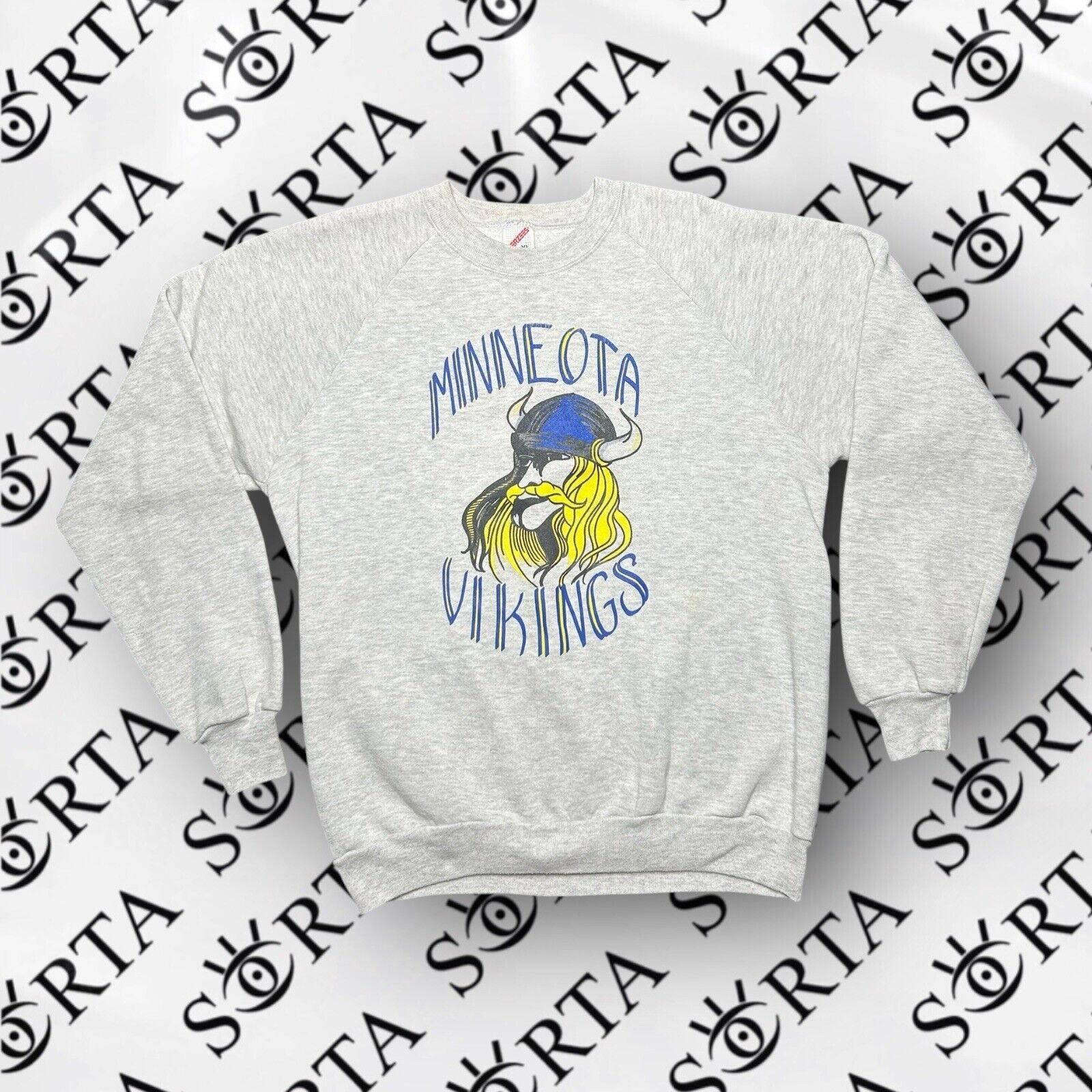 Jerzees VTG 80s/90s NFL Misprint Error Minnesota Vikings Crewneck Size US L / EU 52-54 / 3 - 1 Thumbnail