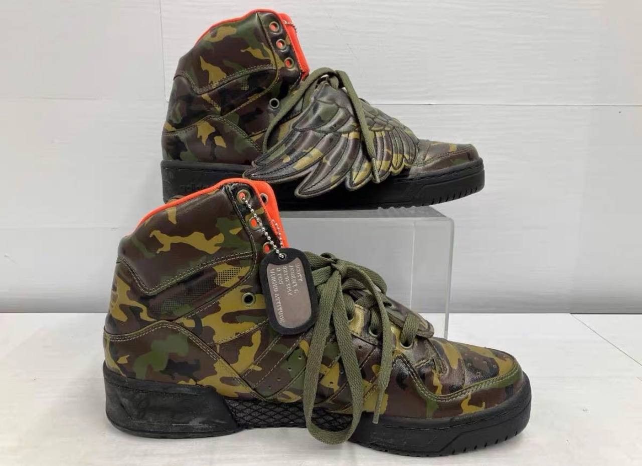 Adidas × Jeremy Scott Jeremy Scott x Adidas Camouflage Leather Wing Sneakers Size US 9 / EU 42 - 3 Thumbnail