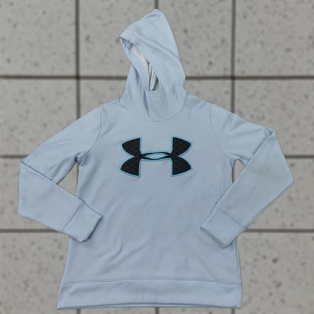 Under Armour Under Armour Hoodie Womens XS Blue Loose Coldgear UA Sweatshirt Hoodie Sweatshirt Sweater Athletic Size XS / US 0-2 / IT 36-38 - 1 Thumbnail