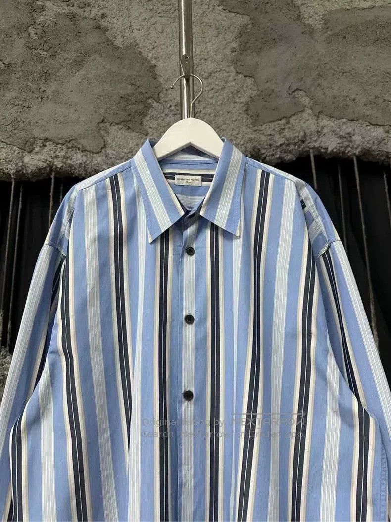 Dries Van Noten Dries Van Noten Blue Shirt Size S / US 4 / IT 40 - 3 Thumbnail