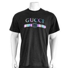 GUCCI Unisex Short Sleeves Oversized Logo Luxury T-Shirts ( 616036 XJFZA  9091)