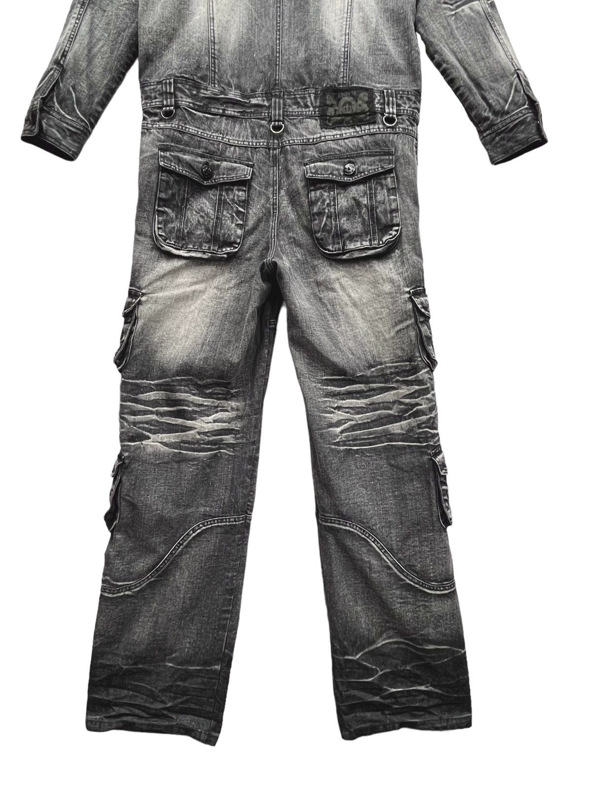 LOWBOX 🔥☠️Vtg LOWBOX Punk Multipocket Cargo Denim Coverall Size US 34 / EU 50 - 10 Thumbnail