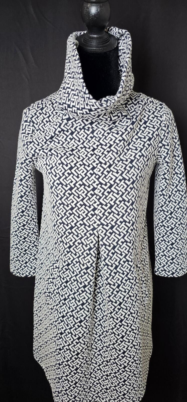 Other Tyler Boe Dress Black & White Womens Size XS Cowl Neck Size XS / US 0-2 / IT 36-38 - 2 Thumbnail