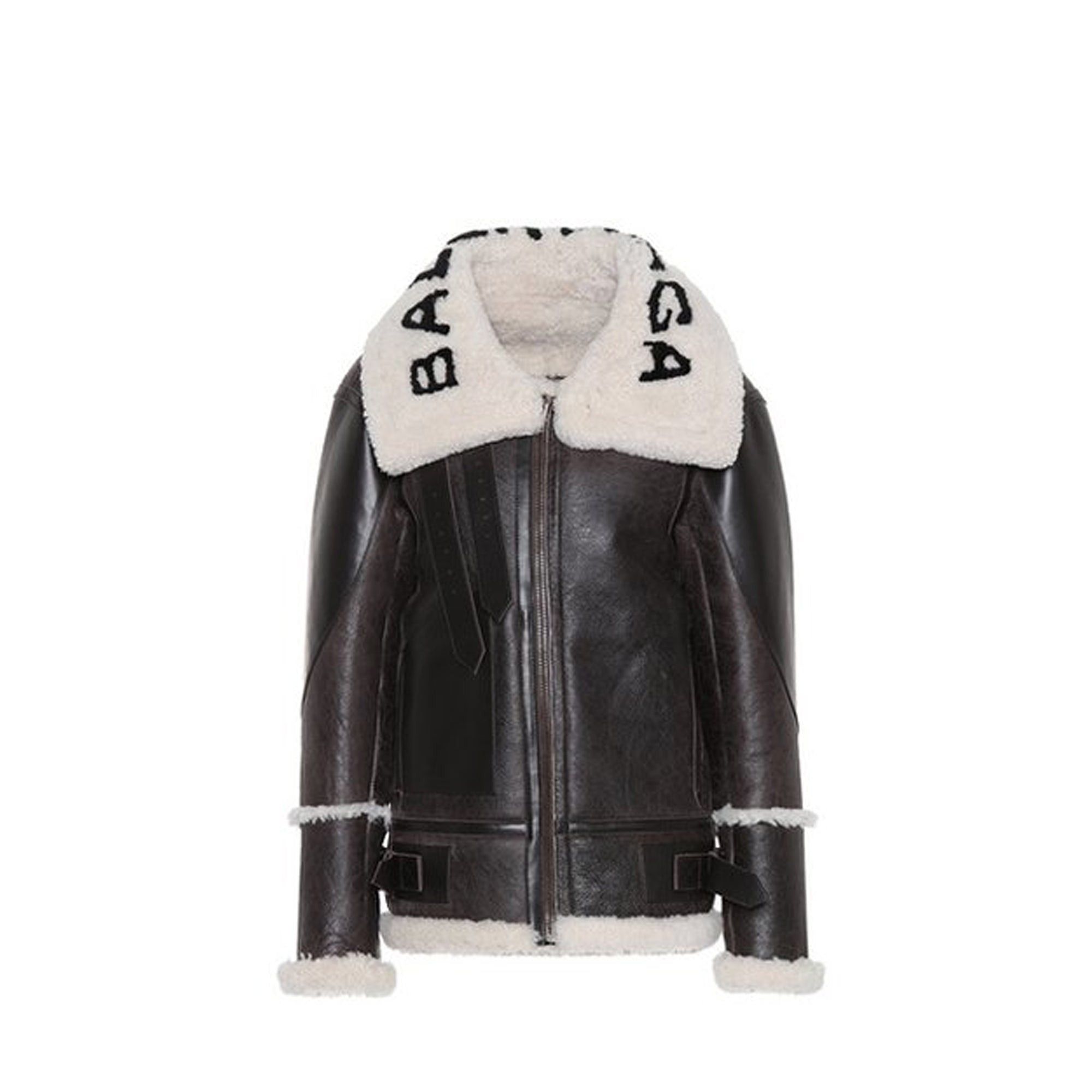 Balenciaga BALENCIAGA - Balenciaga Aviator coat in brown leather and wool (T34) Size XS / US 0-2 / IT 36-38 - 1 Thumbnail