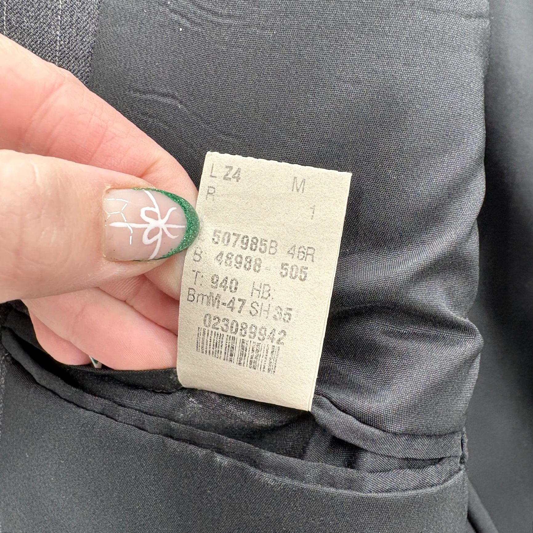 Ralph Lauren VINTAGE Lauren Ralph Lauren Blazer Mens 46R Gray Pinstripe Wool Sport Coat Jacket Size 46R - 7 Thumbnail