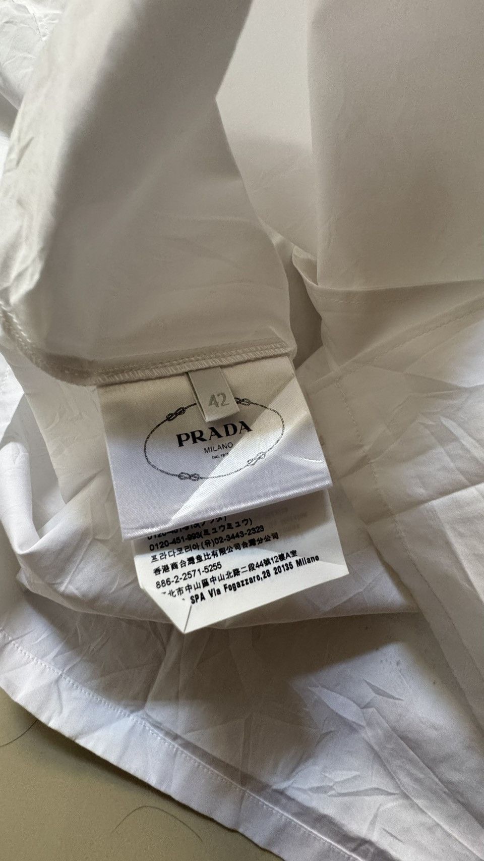 Prada Prada 2021 Logo print Poplin Shirt by Raf Simon Size US M / EU 48-50 / 2 - 4 Thumbnail