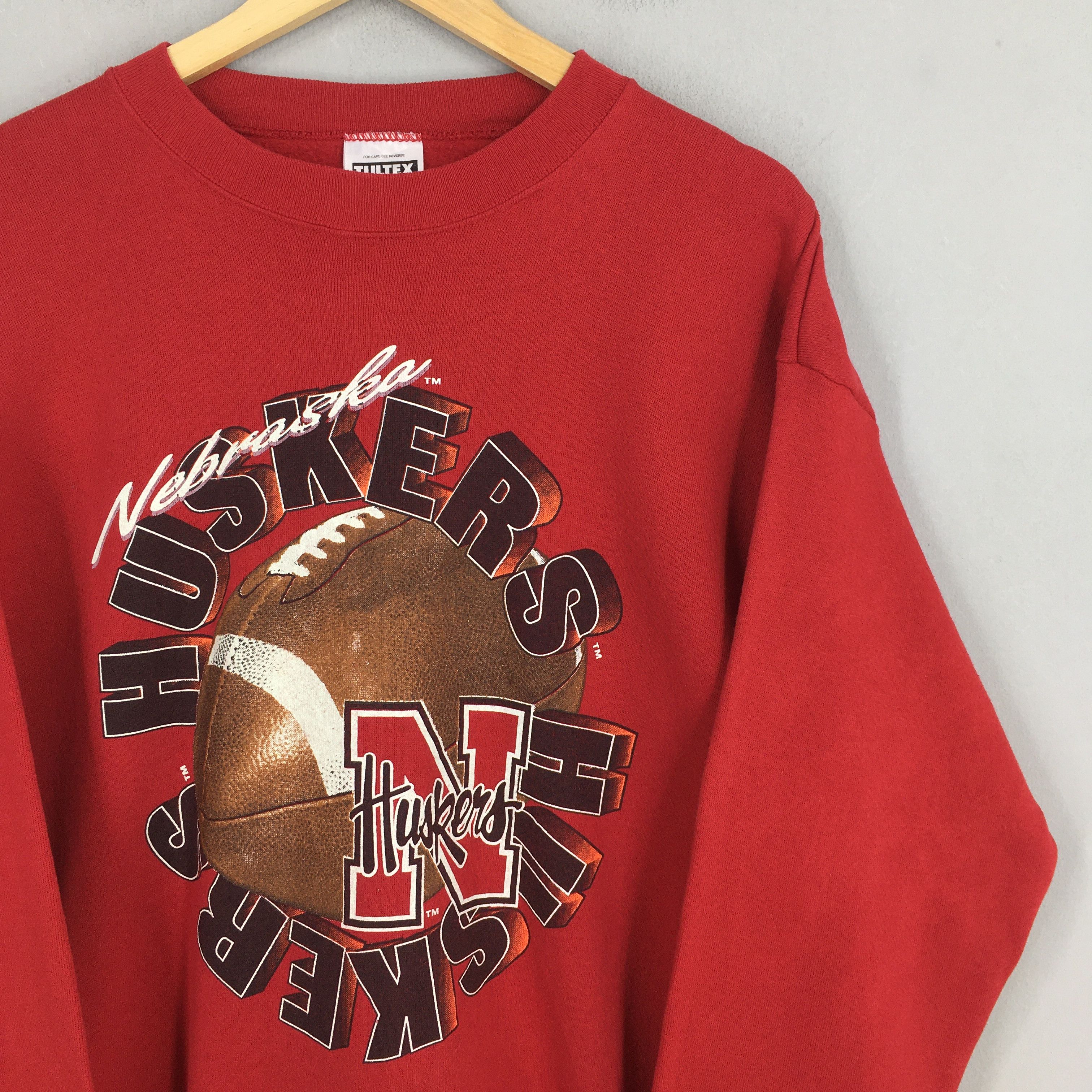 NCAA × Tultex × Vintage Vintage Nebraska Huskers Football Sweatshirts XLarge Size US XL / EU 56 / 4 - 2 Thumbnail