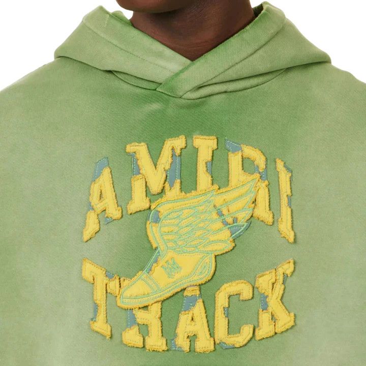 Amiri o1gr1nt0426 Track Hoodie in Green Size US XL / EU 56 / 4 - 4 Thumbnail