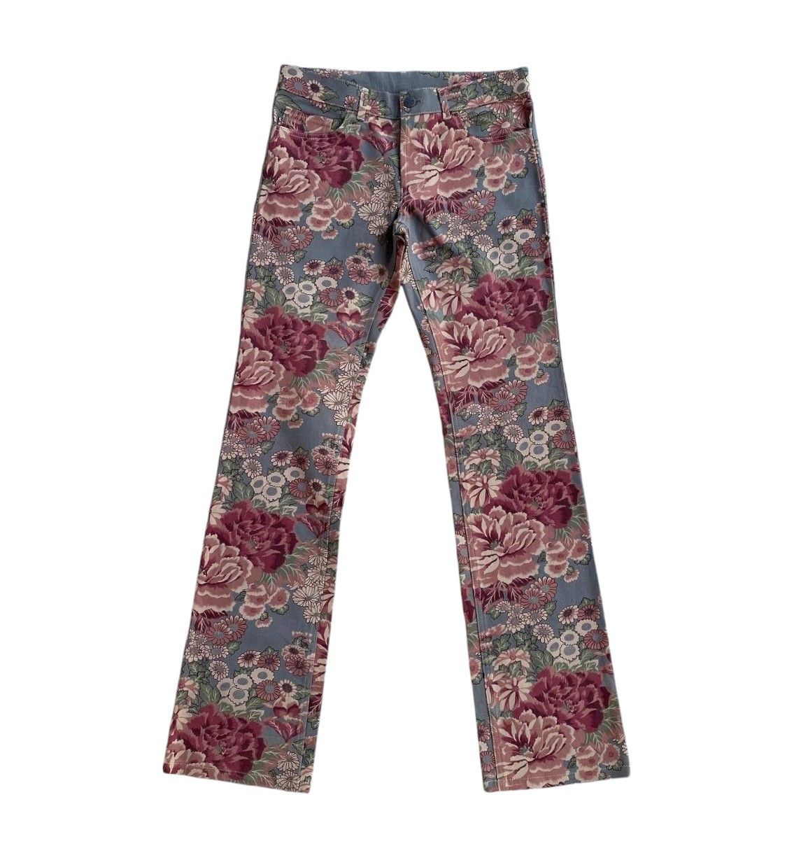 Japanese Brand BJ05-22 Japan FLARED CHEALSEAOLD ABSTRACT SLIM LOWRISE Size US 28 / EU 44 - 2 Thumbnail