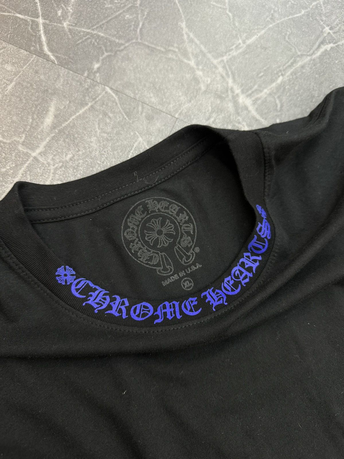 Chrome Hearts Chrome Hearts 1988 Neck Logo Long Sleeve Blue Size US XL / EU 56 / 4 - 4 Thumbnail