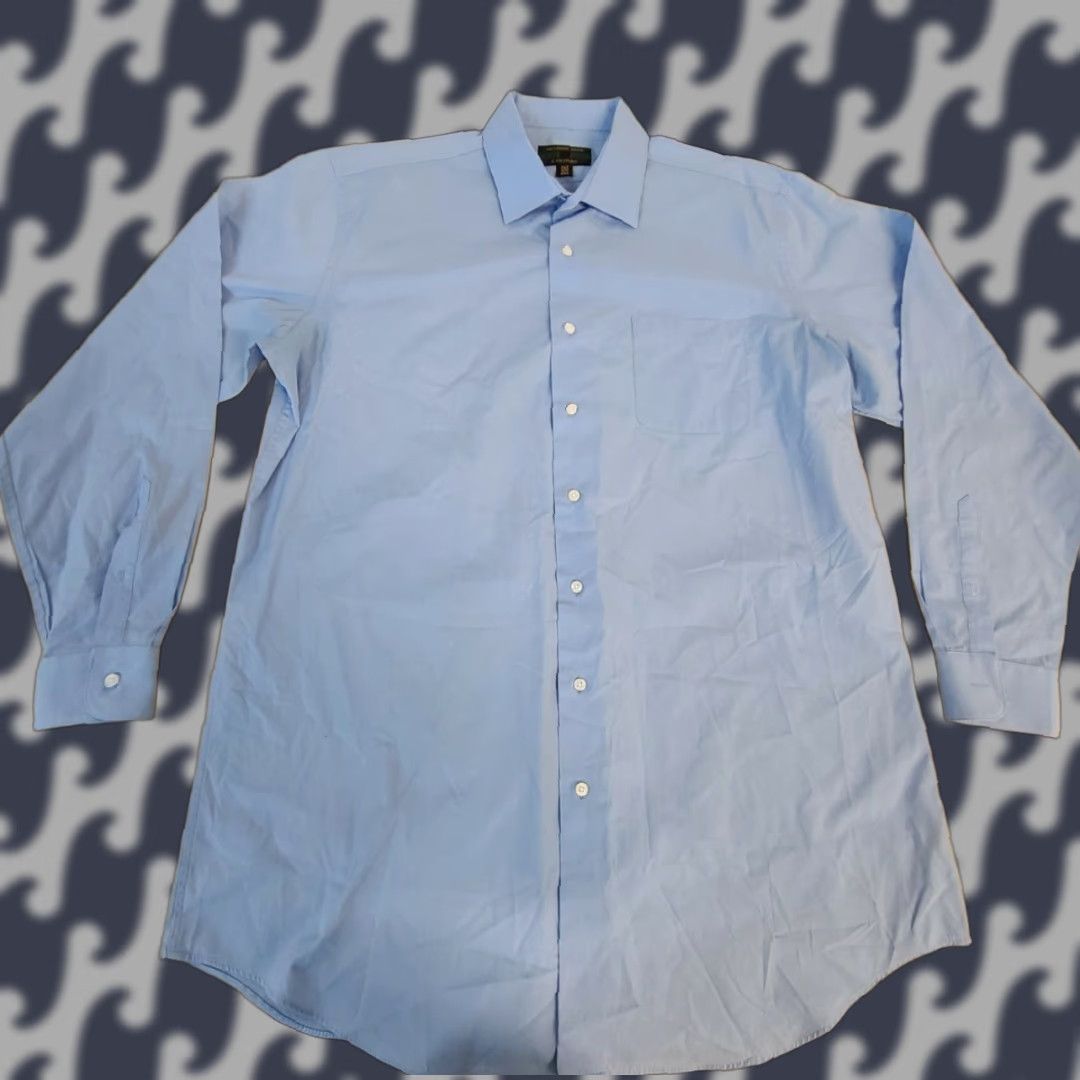 Alexander Julian Alexander Julian Colours Blue Button Front Shirt XLT Sleeve 36-37 17- 17 1/2 Mens Big & Tall Button-Up Classic 100% Cotton Solid Blue Shirt Vintage) Size US XL / EU 56 / 4 - 1 Thumbnail