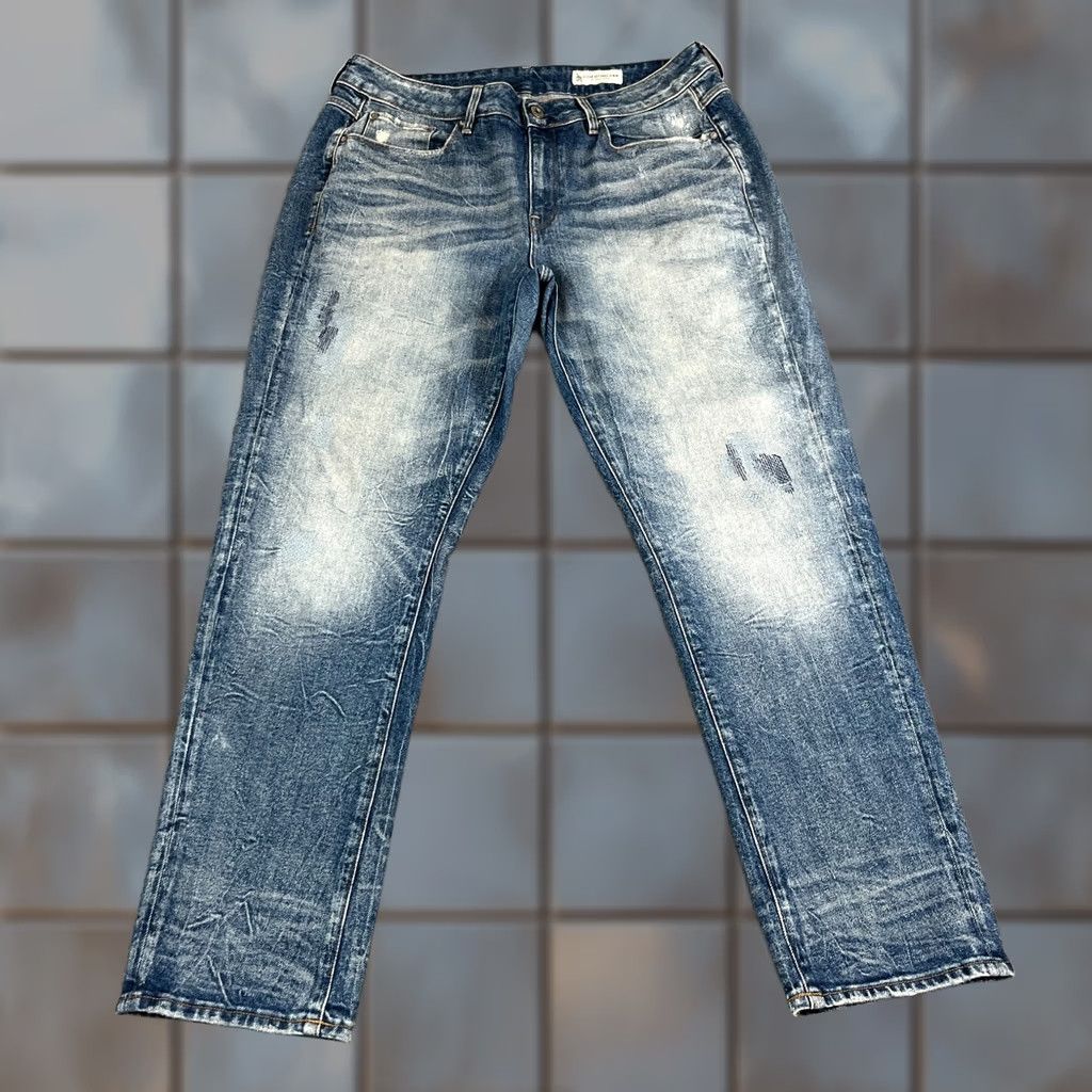 G-Star G-Star Womens Jeans Boyfriend 31 32 Mid Wash Blue Whiskers Midge 5-Pocket Denim Regular Zip Closure Rise High 11 in Inside Leg 28 in 34 in Waist Size 34" / US 12 / IT 48 - 1 Thumbnail