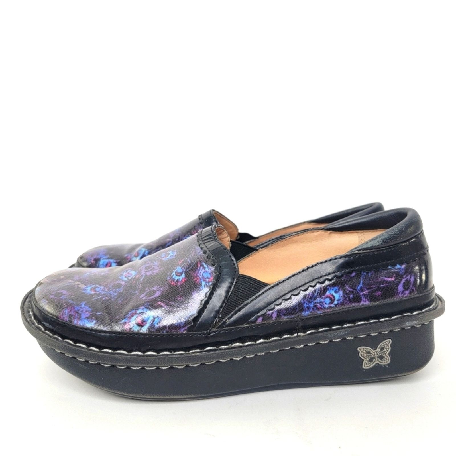 Designer Alegria Debra Peacock Slip On Loafer Platform Clogs - 9 Size US 9 / IT 39 - 3 Thumbnail
