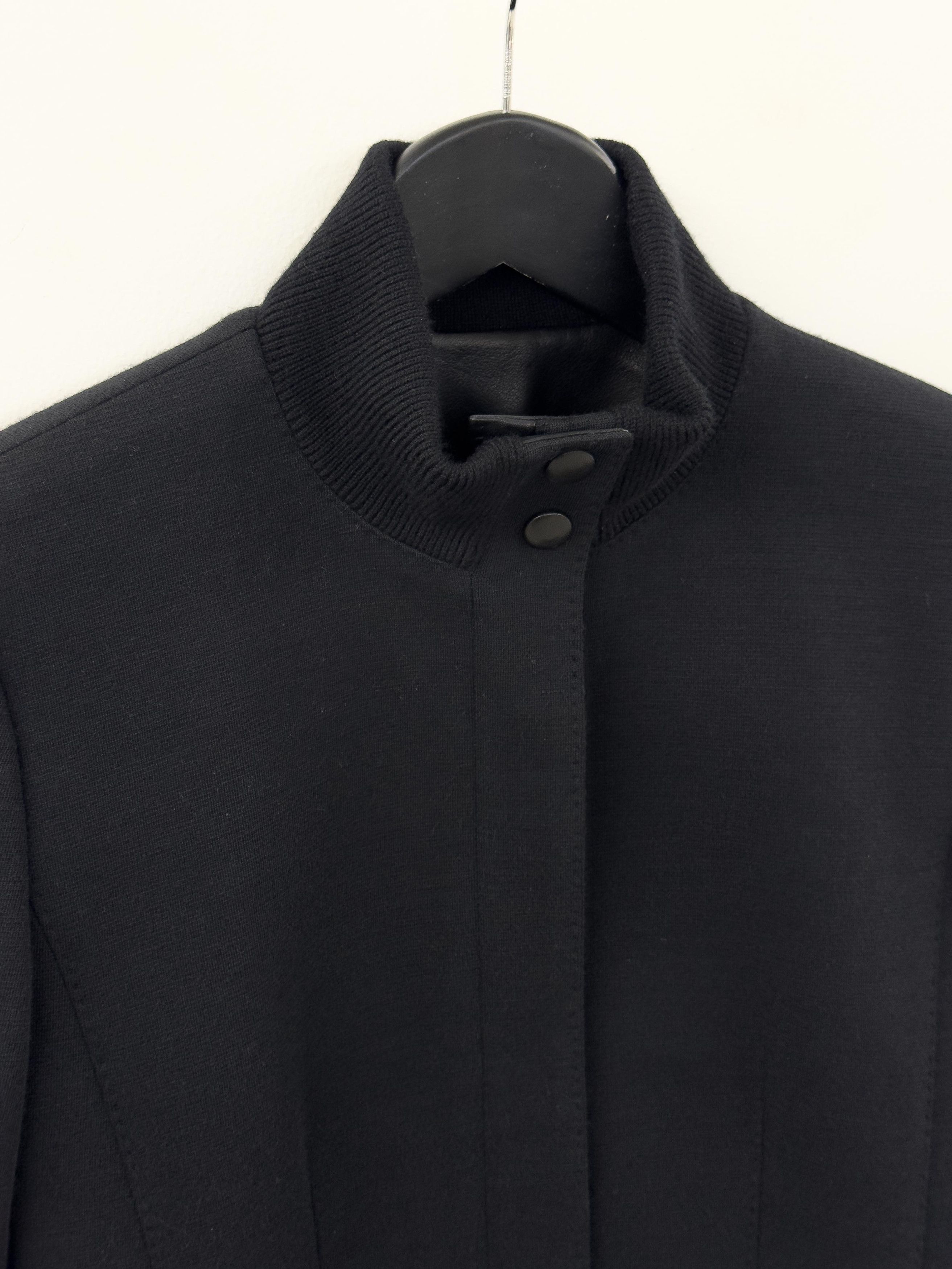 Hermes HERMÈS Wool & Leather Jacket with Silk Lining Size XS / US 0-2 / IT 36-38 - 4 Thumbnail