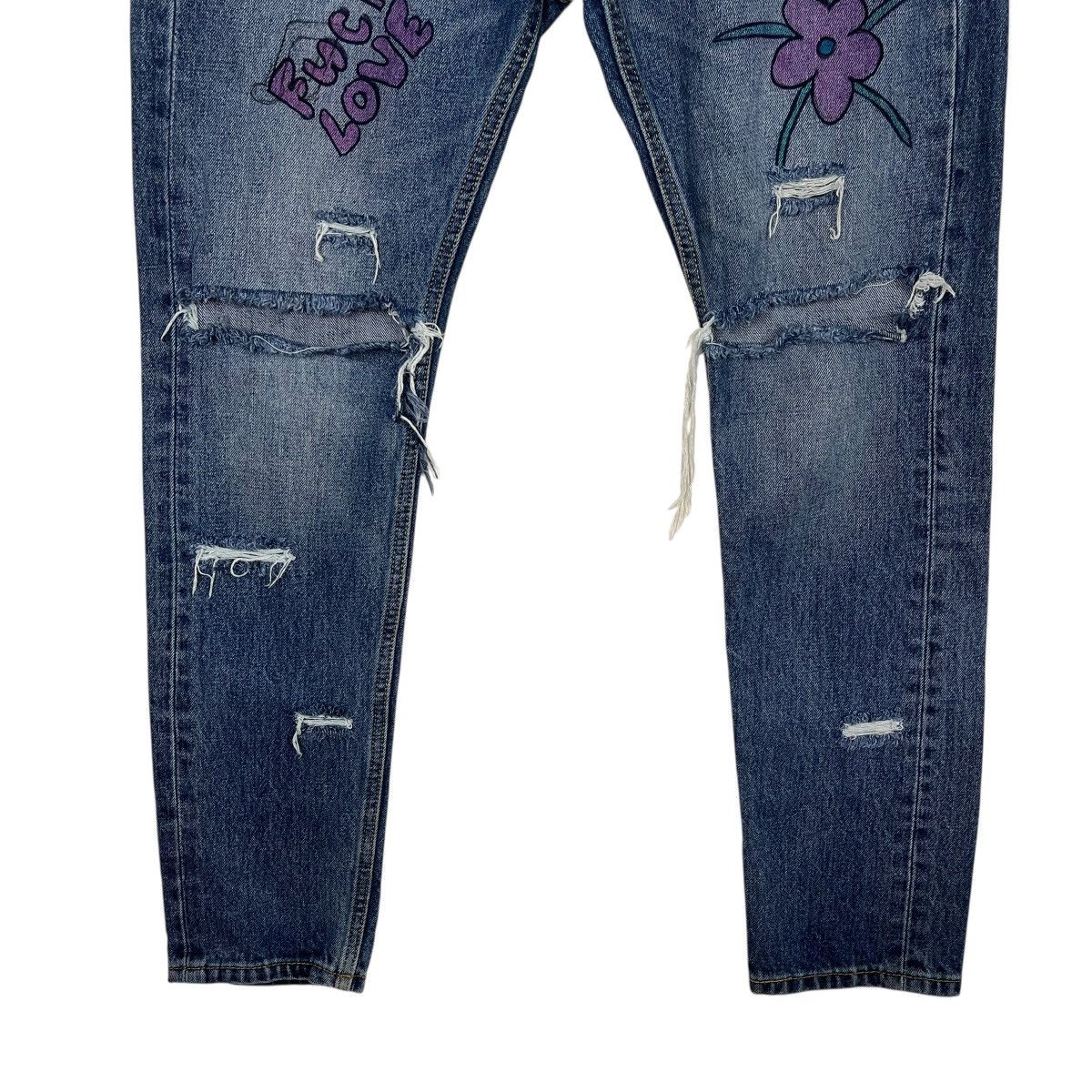 Levi's Vintage Levis 510 Custom Art distressed Denim Jeans Size US 34 / EU 50 - 4 Thumbnail