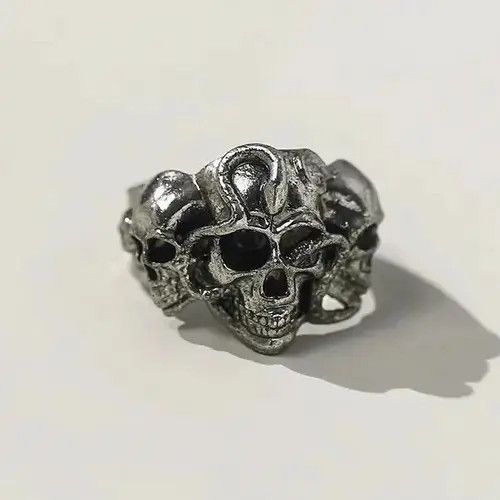 Other Vintage Skull Ring Size ONE SIZE - 2 Thumbnail