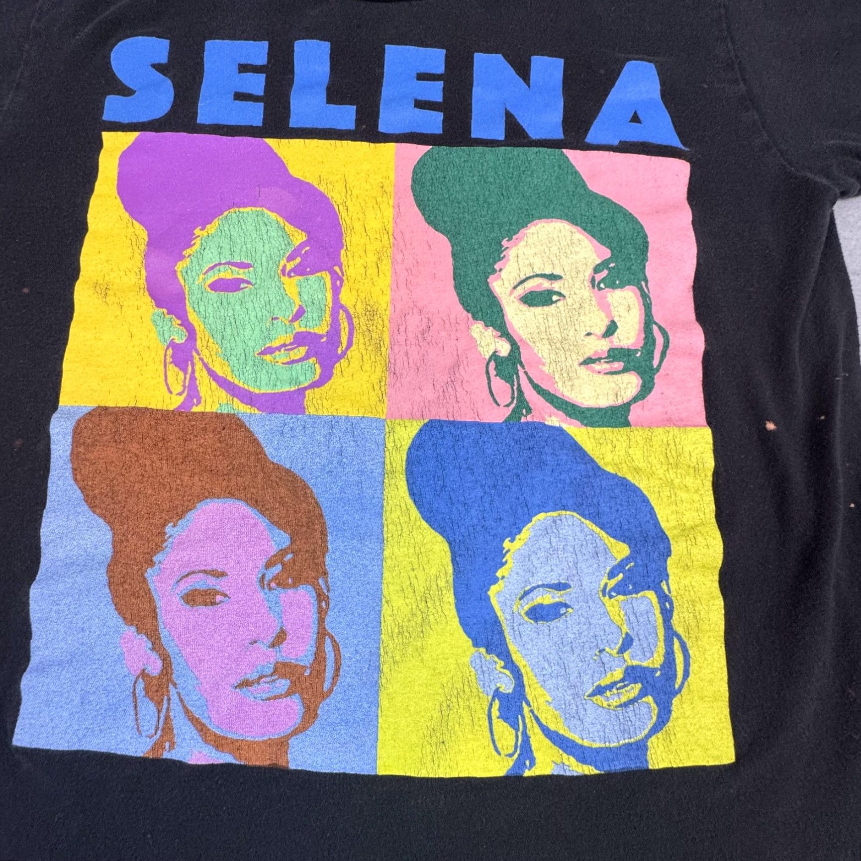 Vintage Selena Shirt Womens Small Black Graphic Pop Art Tee Music Fan Official 2017 Size S / US 4 / IT 40 - 2 Thumbnail
