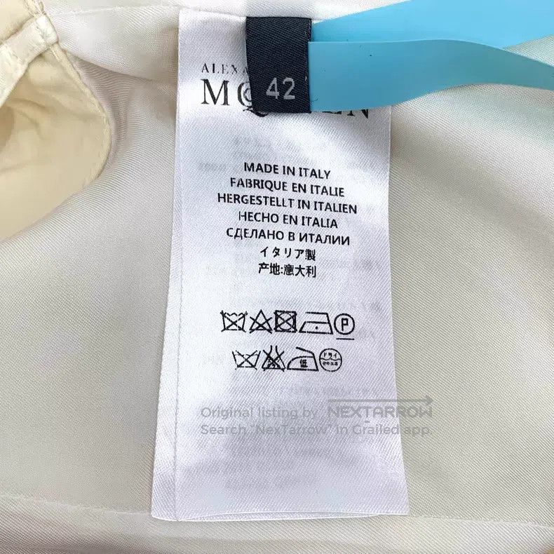 Alexander McQueen Alexander Mcqueen Beige wool V-neck sleeveless dress Size S / US 4 / IT 40 - 6 Thumbnail