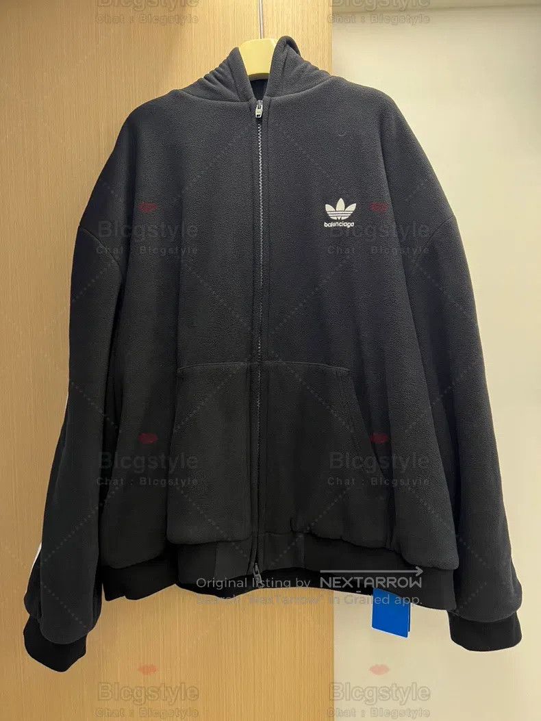 Balenciaga Balenciaga Fleece Zip-Up Hooded Jacket Size US XS / EU 42 / 0 - 1 Thumbnail