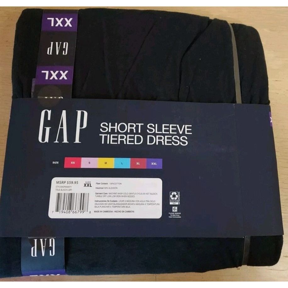 Gap GAP Short Sleeve Tiered Dress With Pockets XXL 100% Cotton B Size XXL / US 16-18 / IT 52-54 - 3 Thumbnail