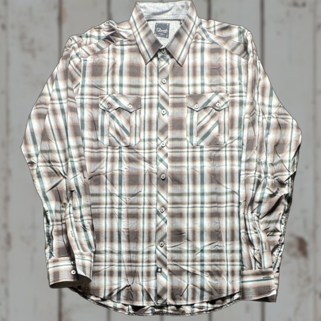 Vintage VINTAGE 7 Diamonds Long Sleeve Button-Up Mens XL Western Plaid 100% Cotton Shirt 1674 Size US XL / EU 56 / 4 - 1 Thumbnail