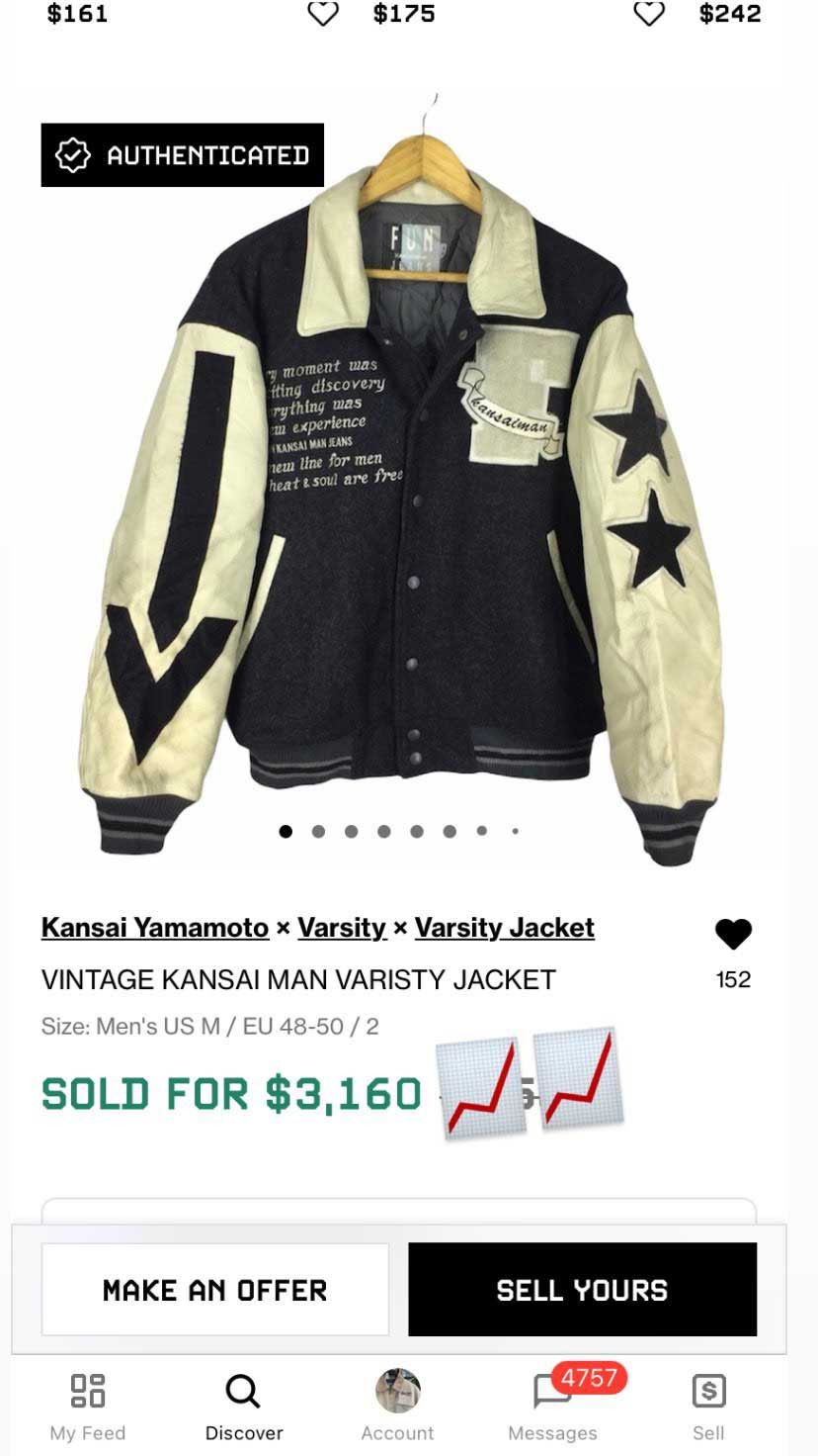 Kansai Yamamoto 🇯🇵RARE‼️ VINTAGE KANSAI MAN VARISTY JACKET Size US M / EU 48-50 / 2 - 2 Thumbnail