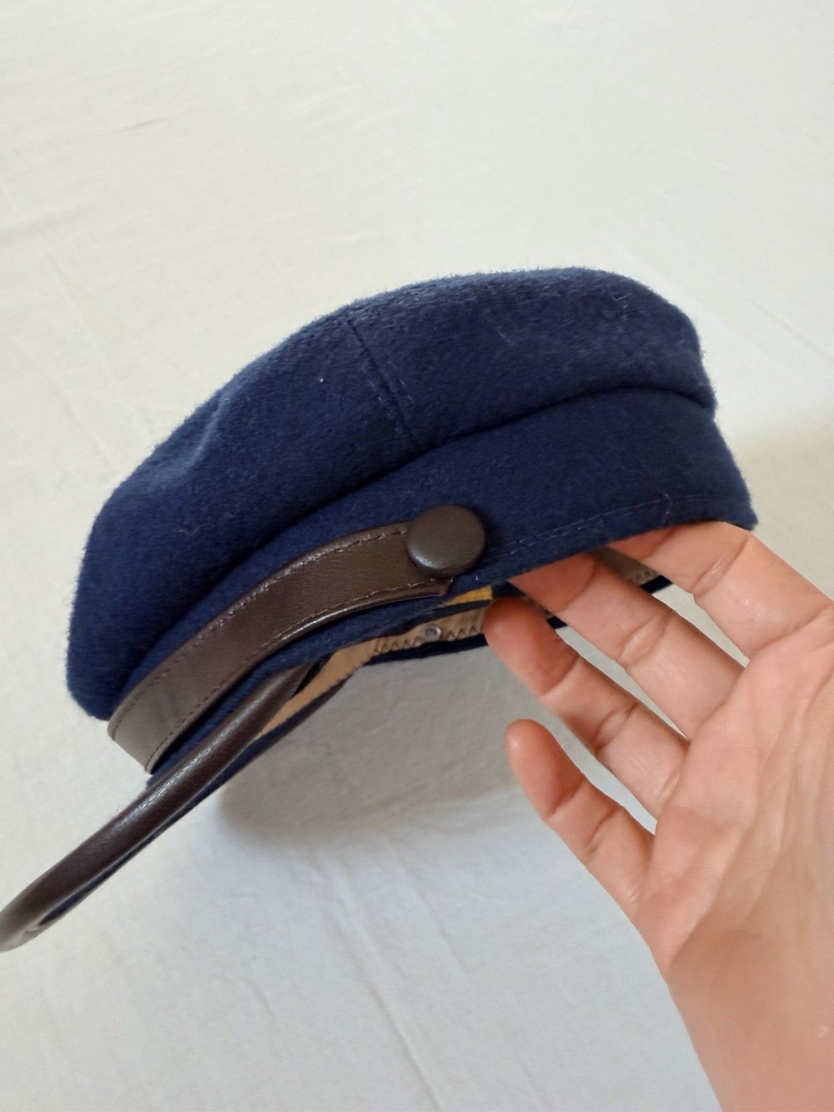 Other Sterkowski Wool Newsboy Cap Navy Blue Baker Boy Hat EUC Size ONE SIZE - 6 Thumbnail