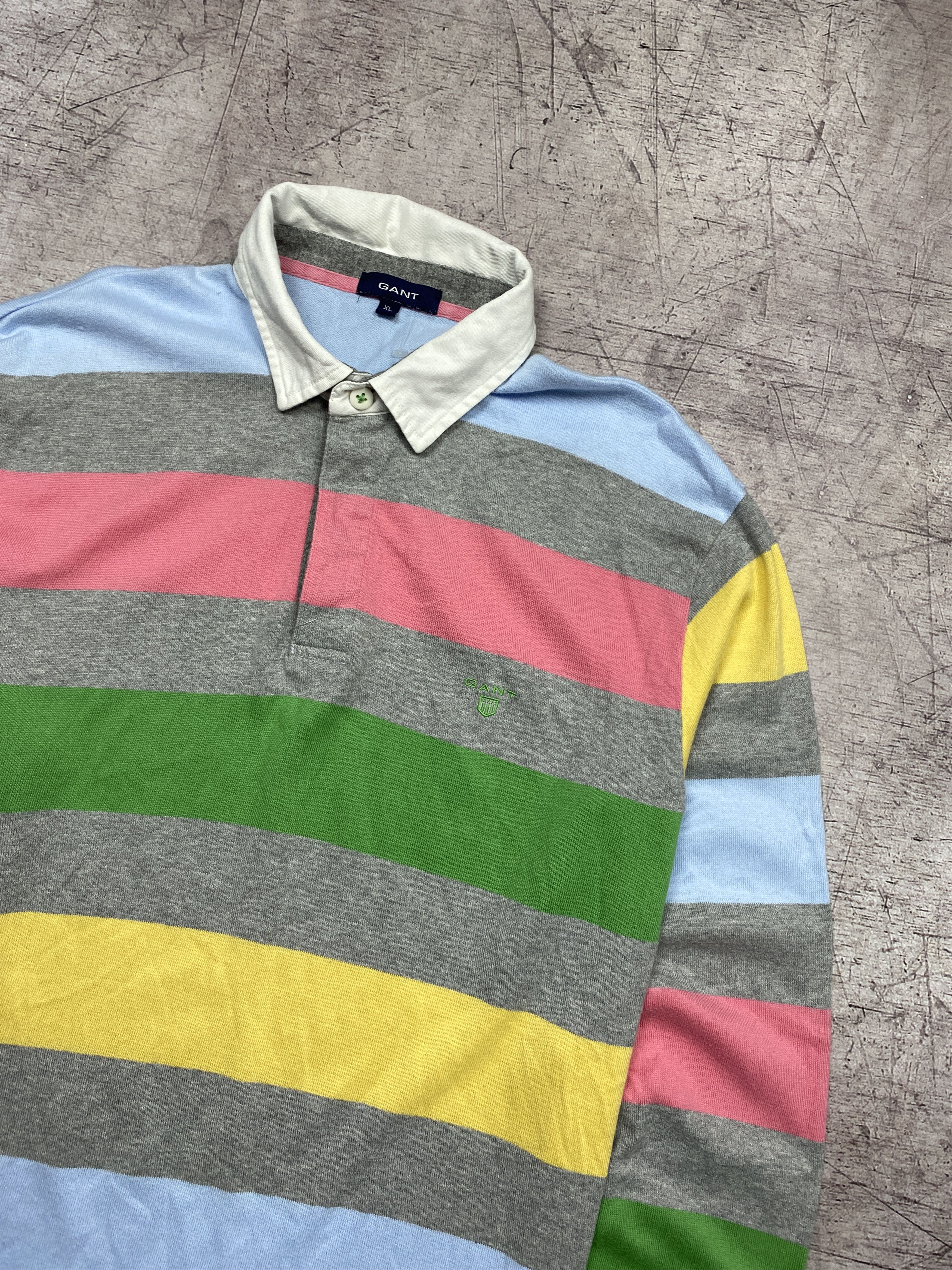 Gant × Vintage Gant Vintage Mens Rugby Long Sleeve Polo Shirt Size US XL / EU 56 / 4 - 2 Thumbnail