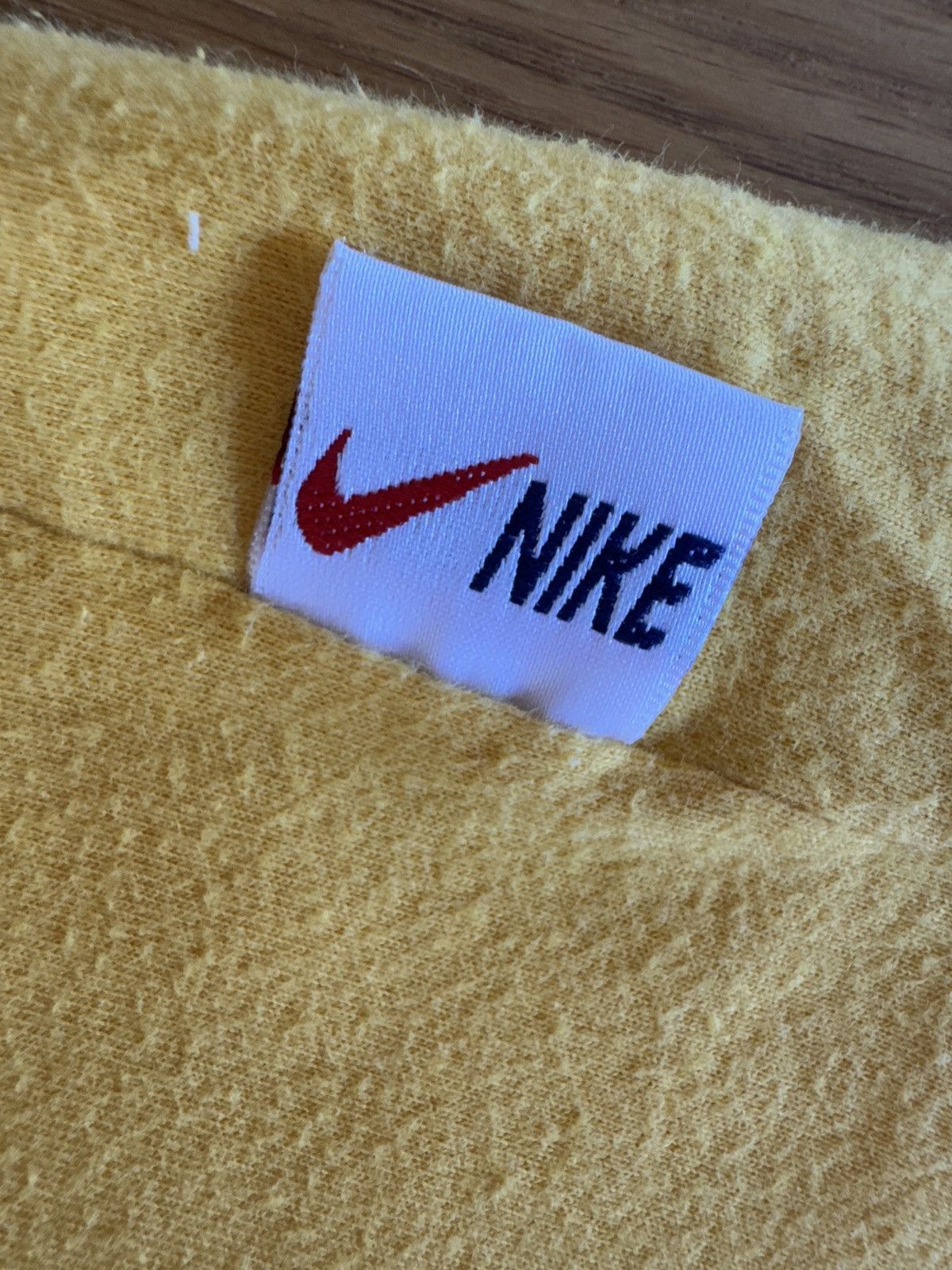 Nike Vintage Nike Yellow Embossed Logo Tee - Made in USA - Size L Size US L / EU 52-54 / 3 - 12 Thumbnail